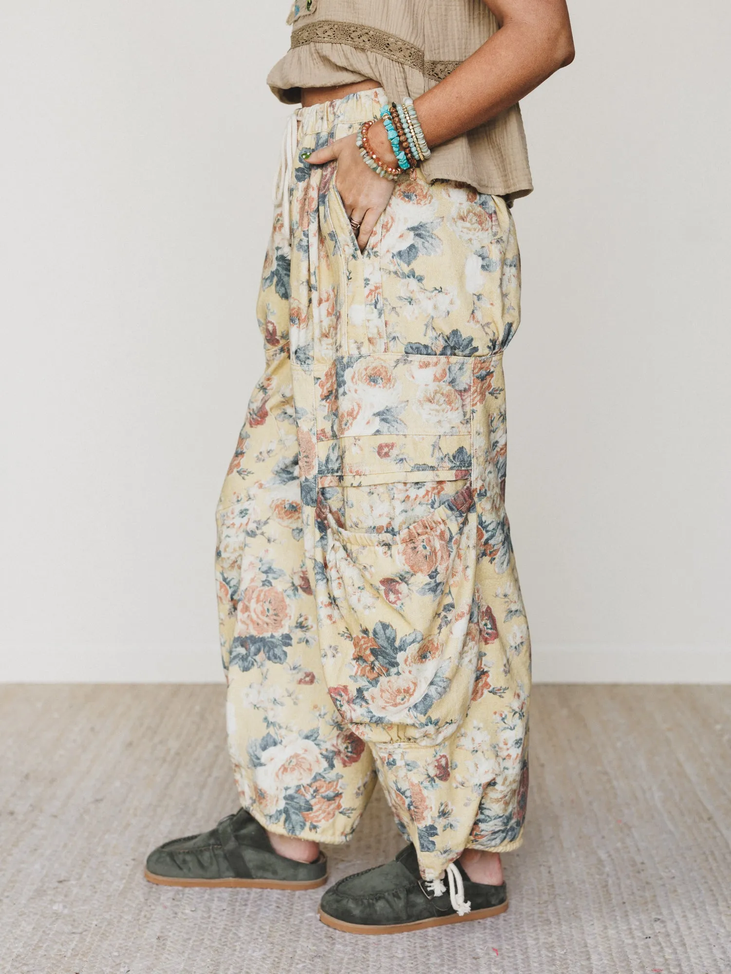 Flower Party Pants - Yellow sold by Three Bird Nest product image thumbnail 2