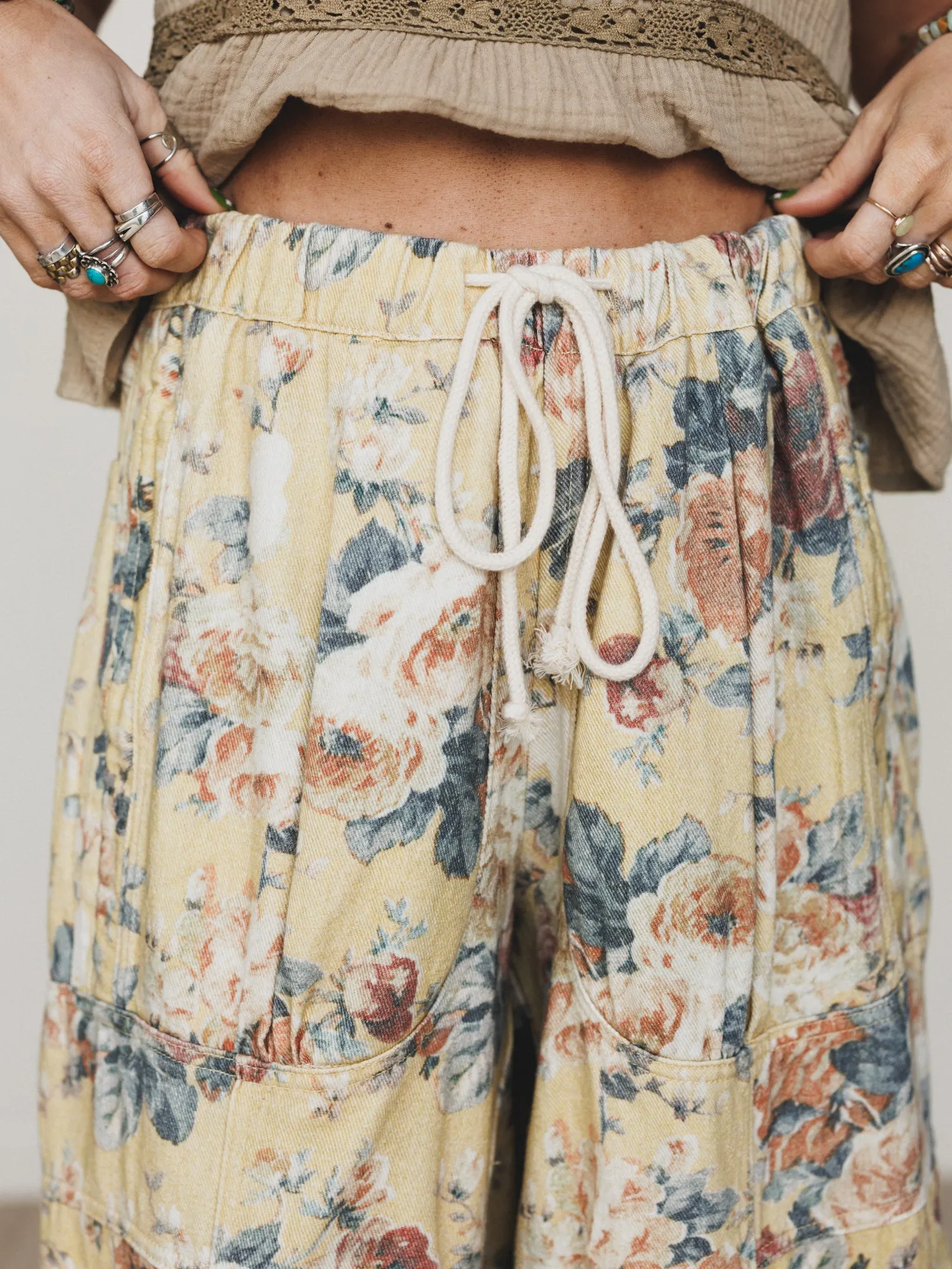 Flower Party Pants - Yellow sold by Three Bird Nest product image thumbnail 4