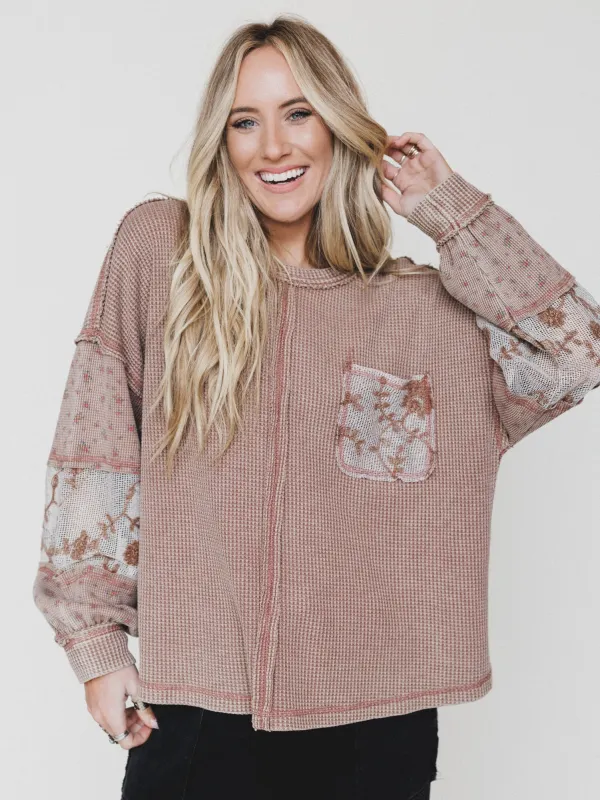Daytime Cozy Top - Mocha sold by Three Bird Nest