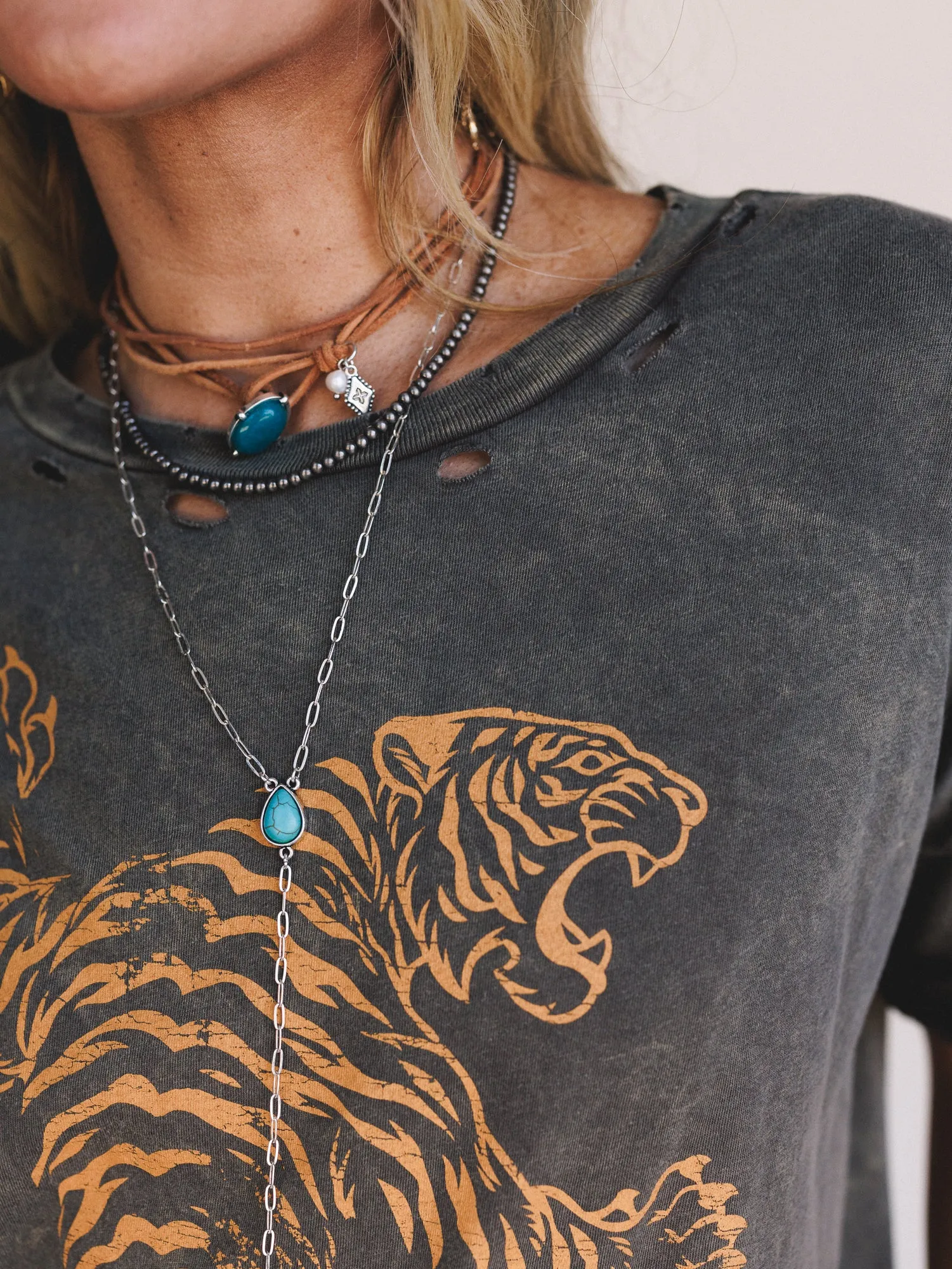 Wild Moves Tiger Graphic Tee - Charcoal sold by Three Bird Nest product image thumbnail 3