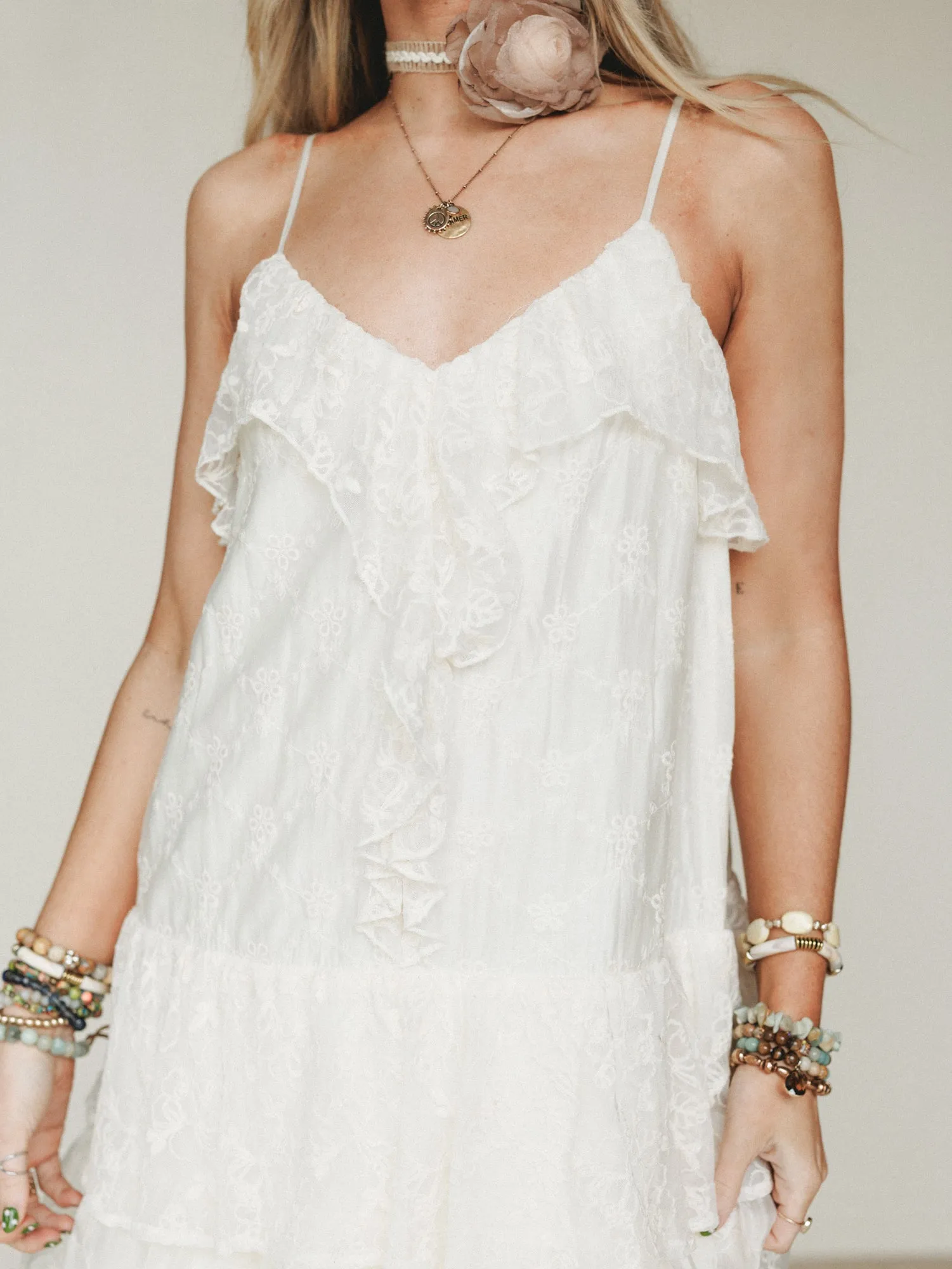 Poems And Stories Dress - Ecru sold by Three Bird Nest product image thumbnail 3