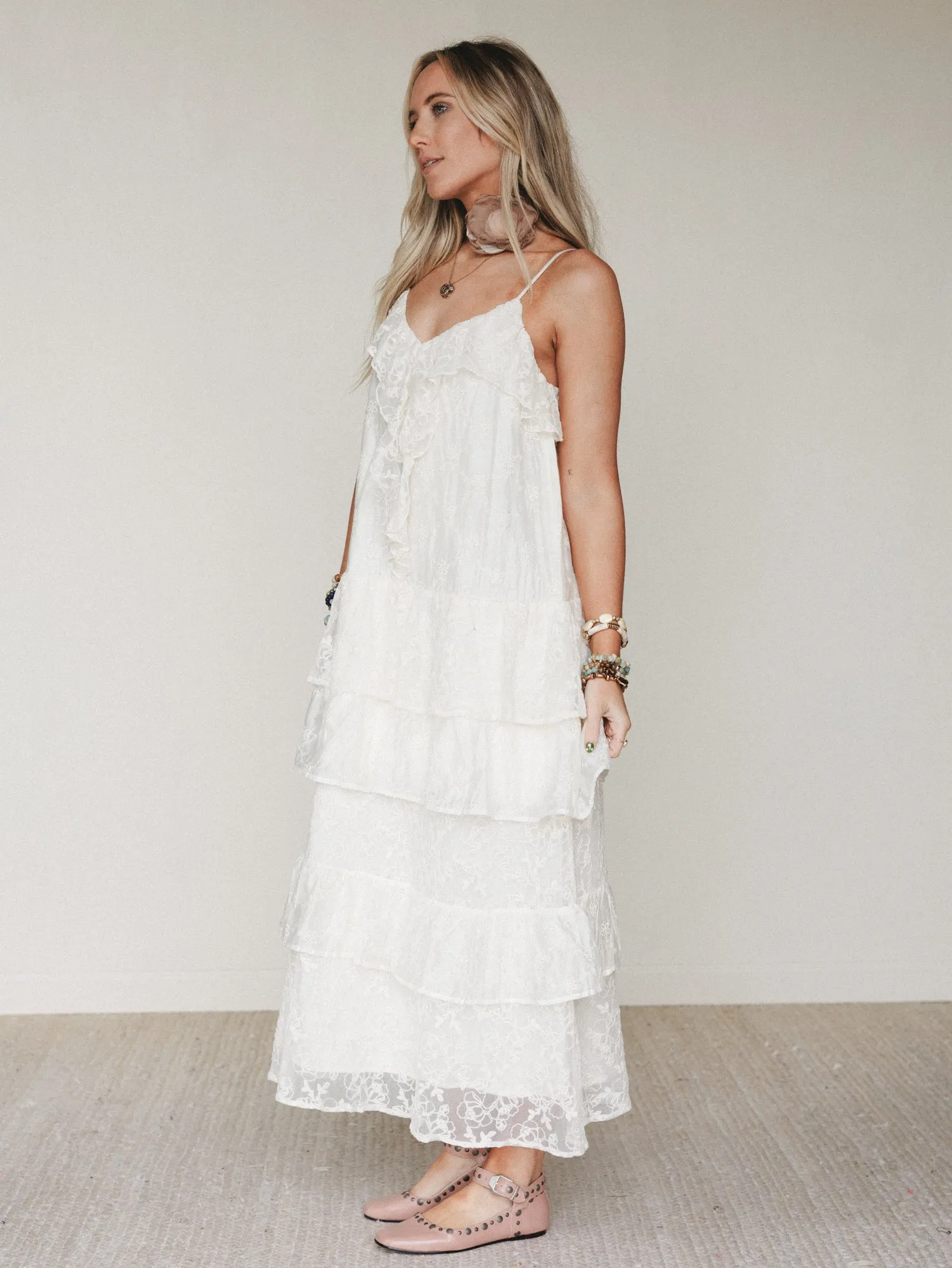 Poems And Stories Dress - Ecru sold by Three Bird Nest product image thumbnail 2