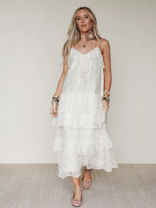 Poems And Stories Dress - Ecru made by Listicle