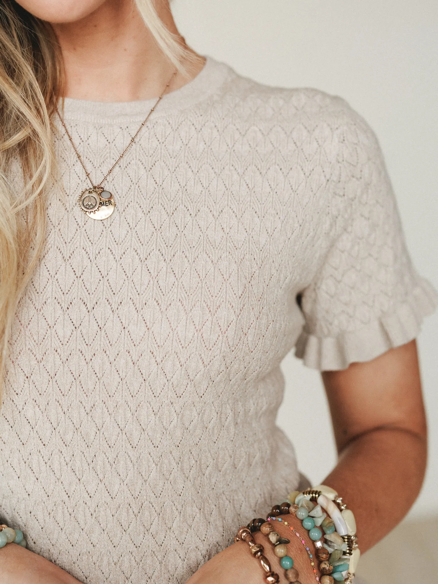 Spring Whisper Top - Camel sold by Three Bird Nest product image thumbnail 3