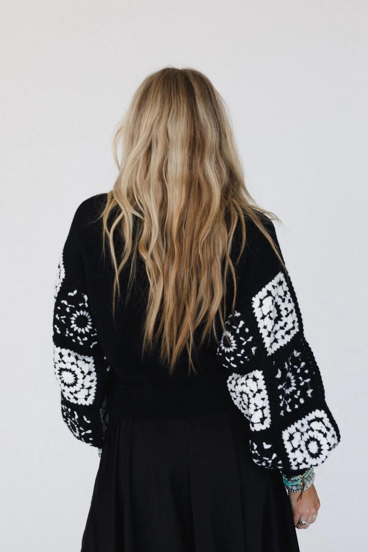 Soulful Stitch Crochet Sweater - Black sold by Three Bird Nest product image thumbnail 3
