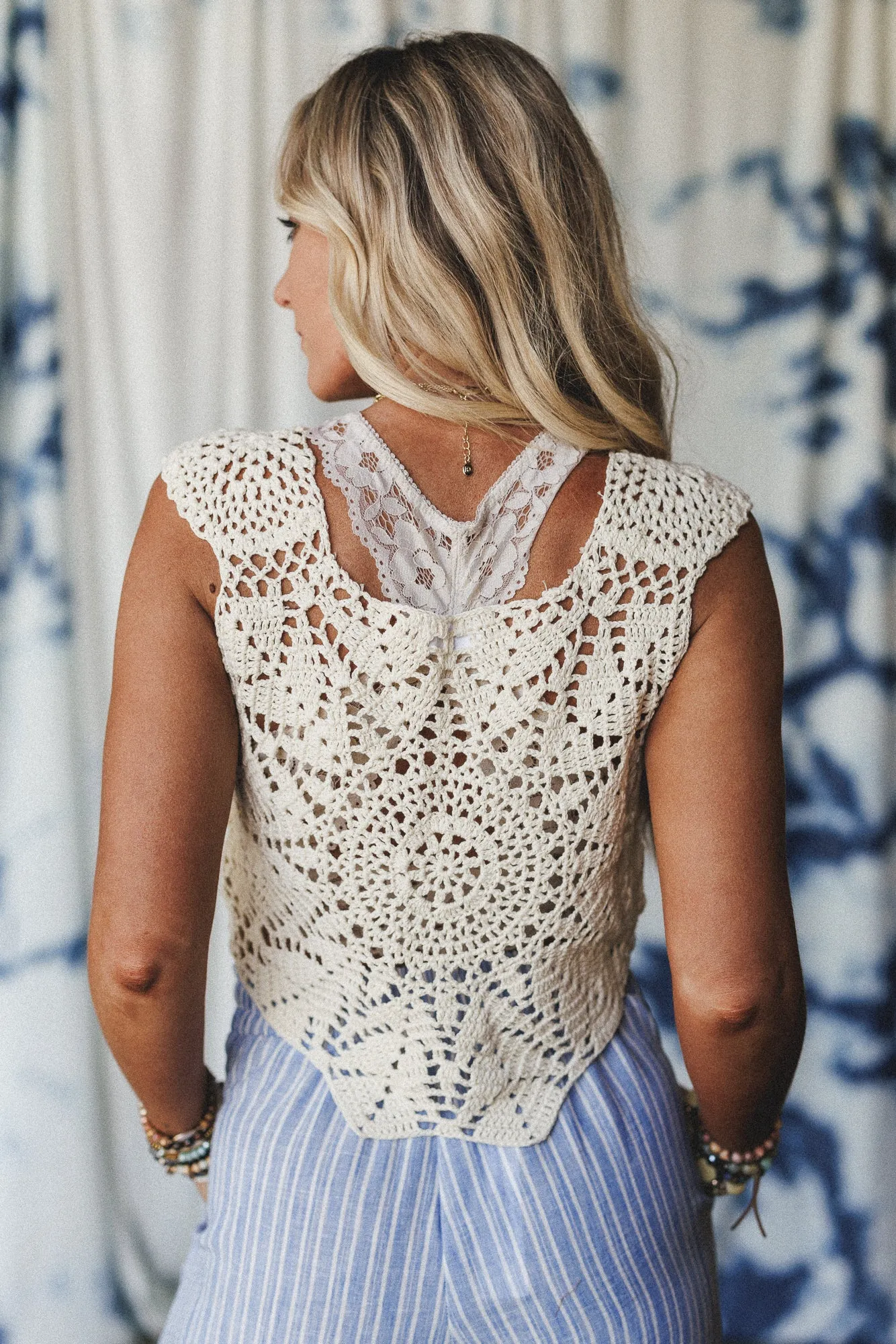 Nova Crochet Top - Cream sold by Three Bird Nest product image thumbnail 4