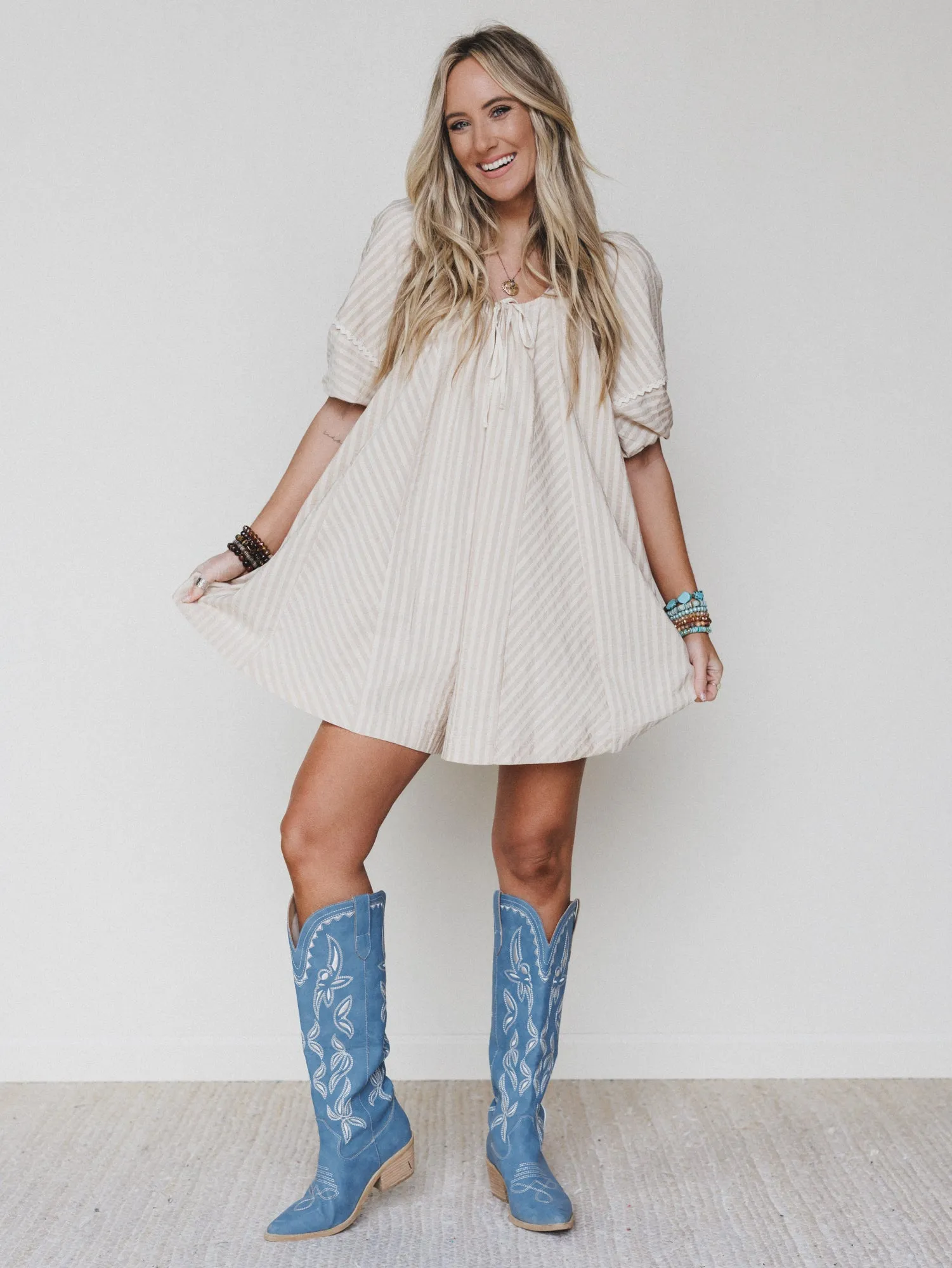 Springtime Romper - Taupe sold by Three Bird Nest product image thumbnail 4