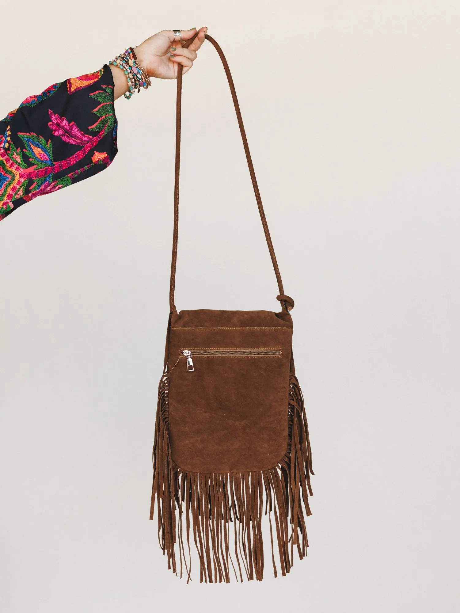 Out West Fringe Crossbody Bag - Camel sold by Three Bird Nest product image thumbnail 3