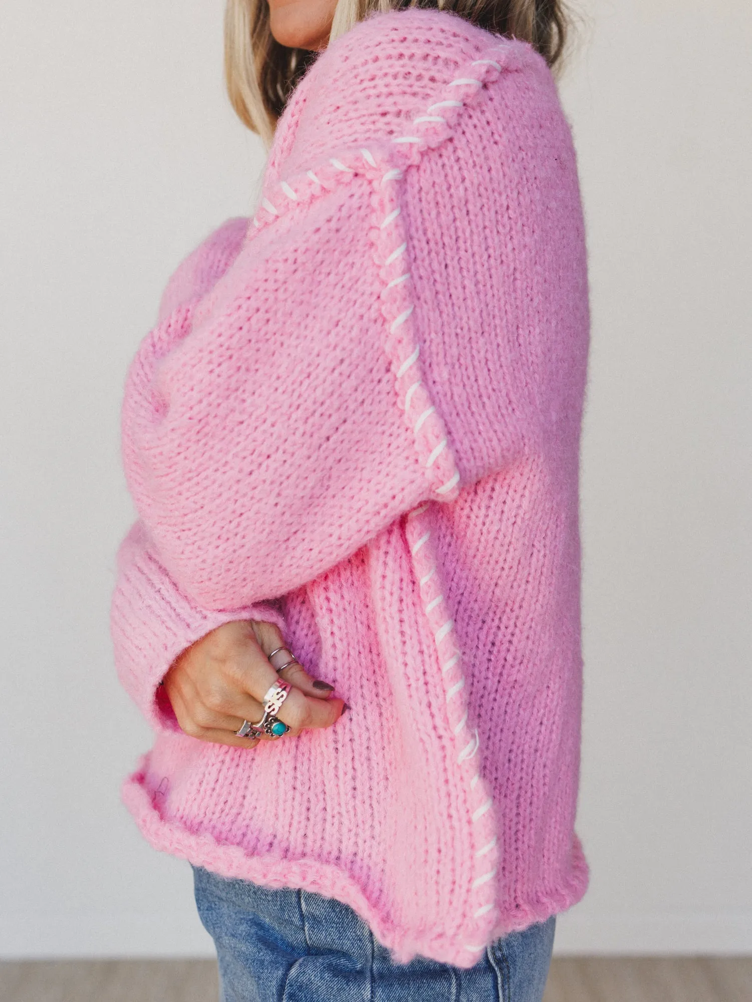 Rosy Days Sweater - Pink sold by Three Bird Nest product image thumbnail 4