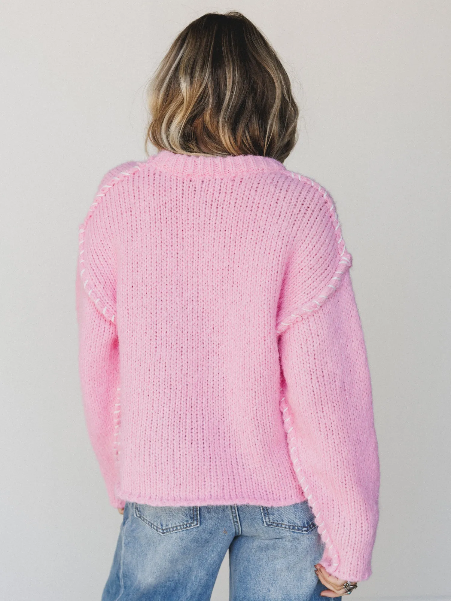 Rosy Days Sweater - Pink sold by Three Bird Nest product image thumbnail 5