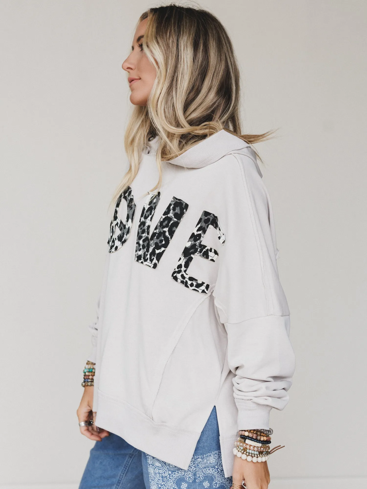 Wild Heart Love Top - Grey sold by Three Bird Nest product image thumbnail 2