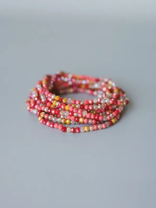 Sunray Bracelet  - Orange Multi made by Three Bird Nest