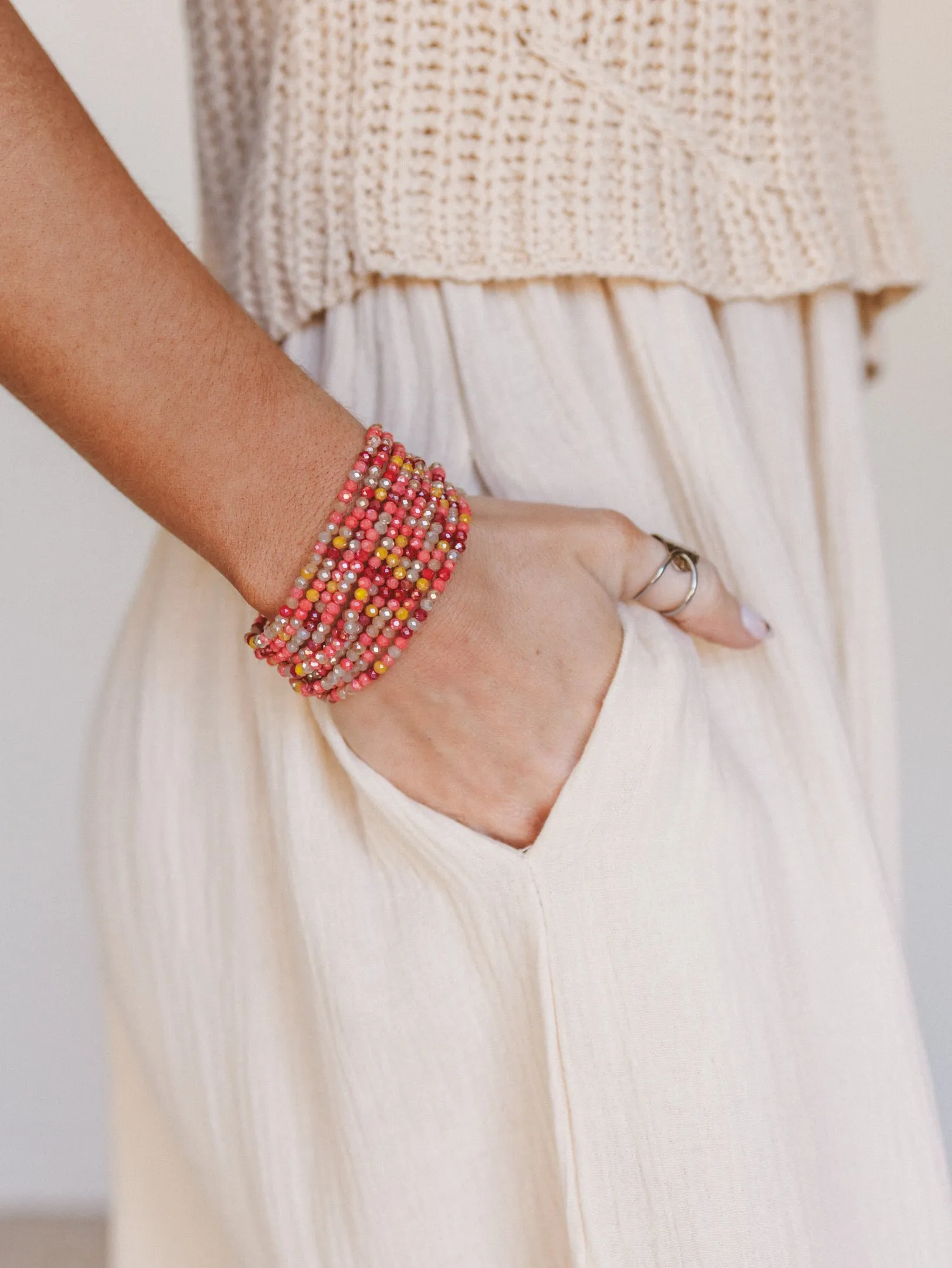 Sunray Bracelet - Orange Multi sold by Three Bird Nest product image thumbnail 2