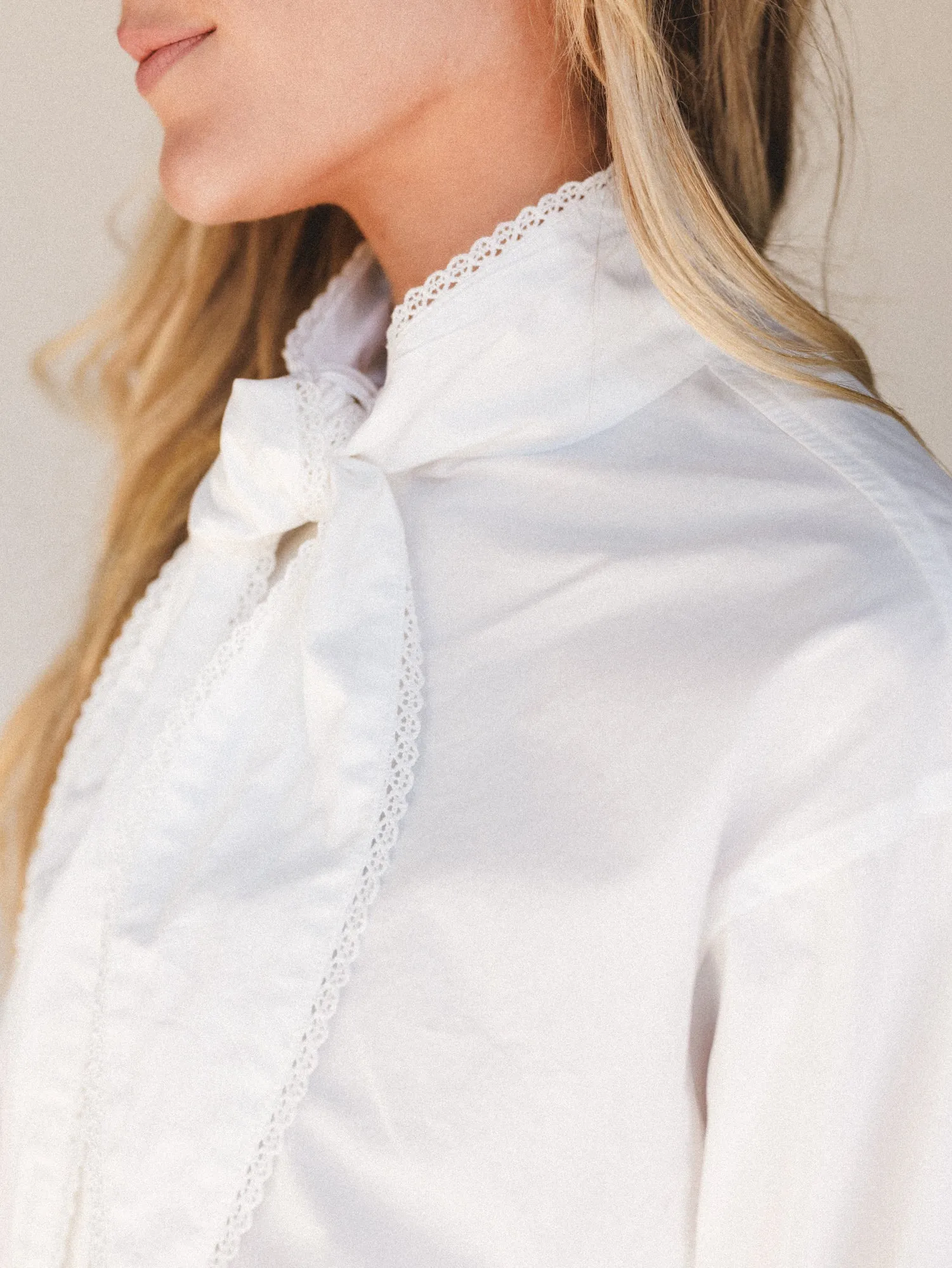 Tied With a Bow Blouse - Off White sold by Three Bird Nest product image thumbnail 3