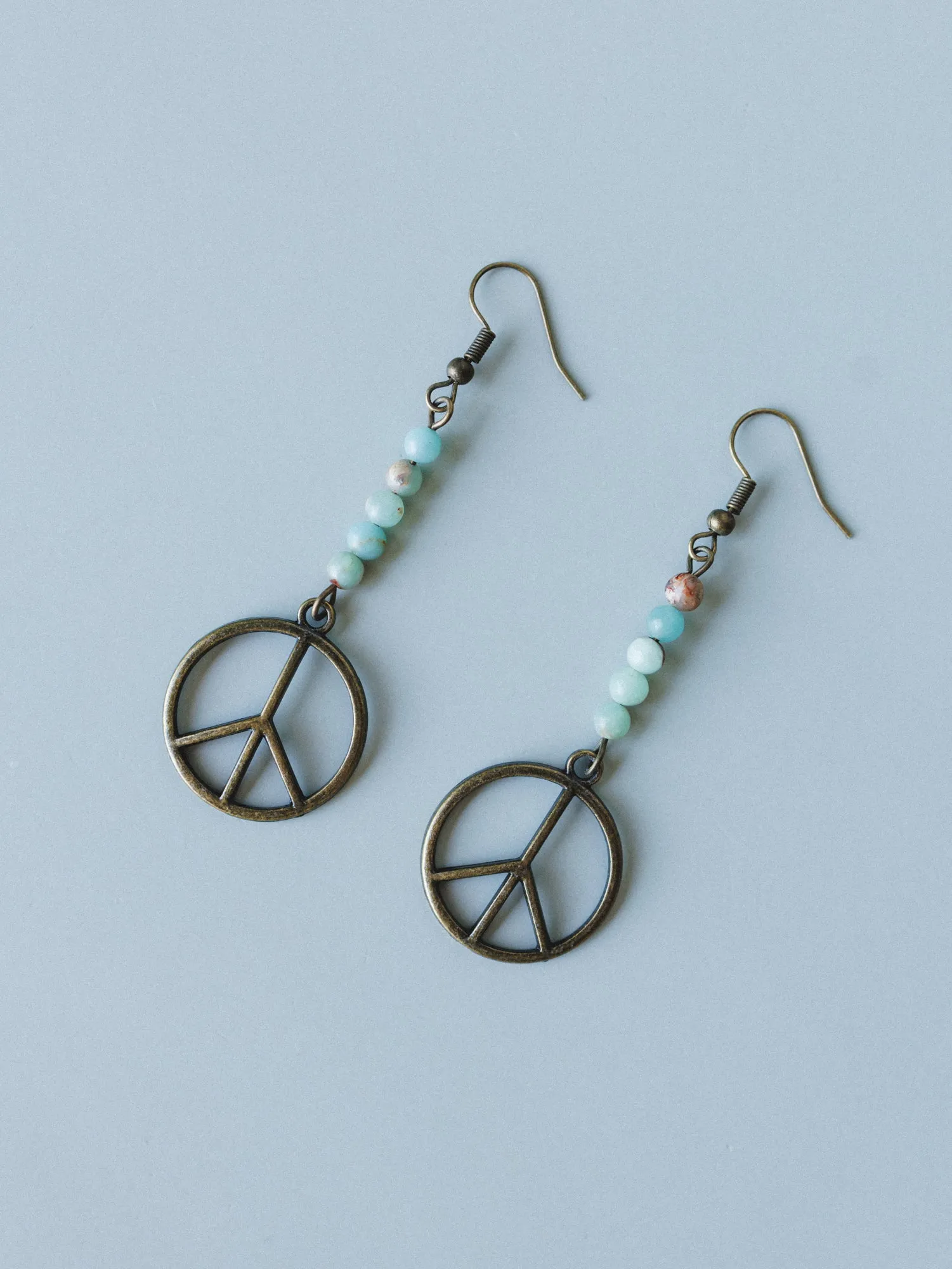 Peace Imperial Jasper Earrings - Natural sold by Three Bird Nest product image thumbnail 2