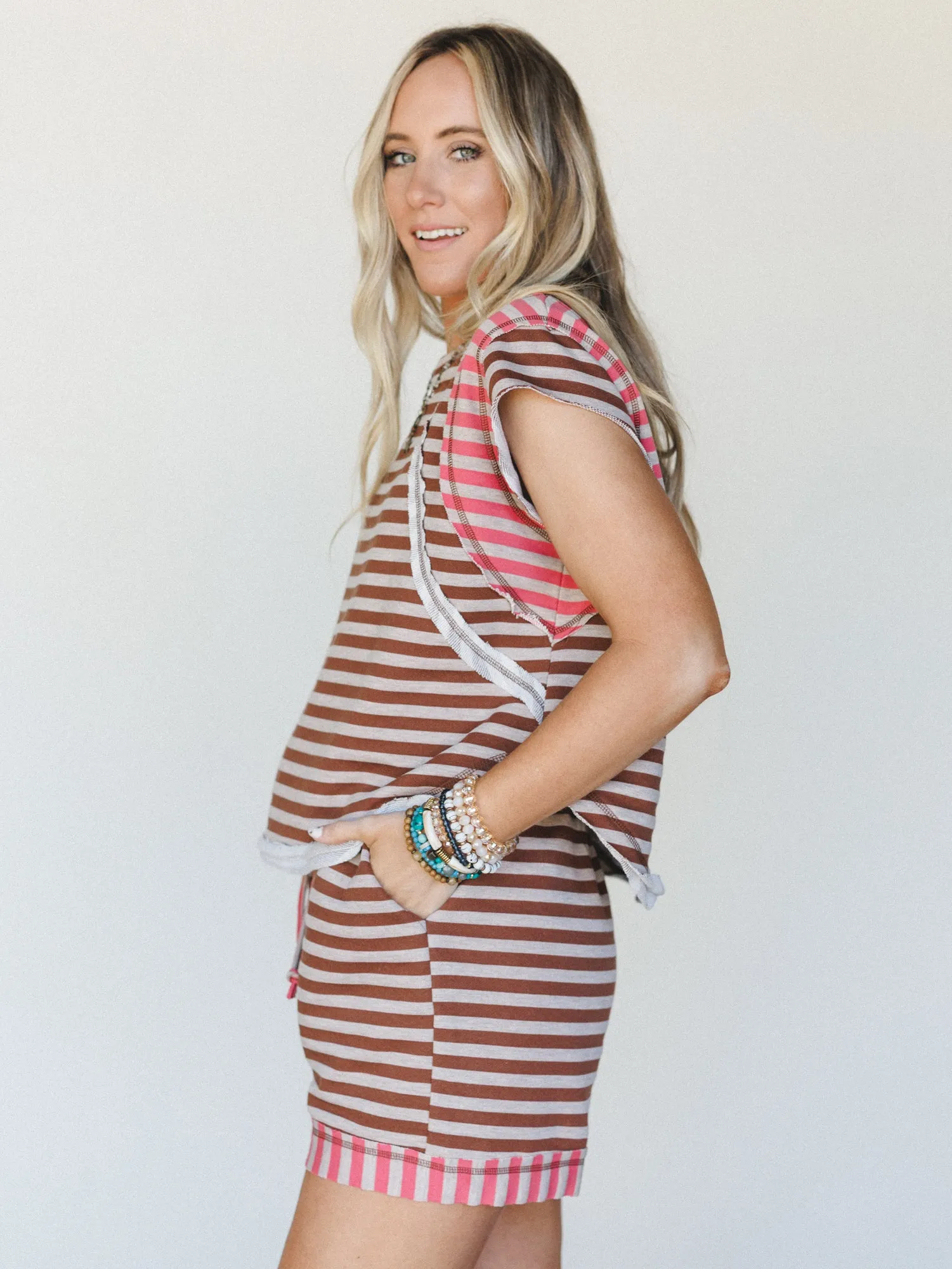 Mazy Two Piece Set - Coffee Coral sold by Three Bird Nest product image thumbnail 2