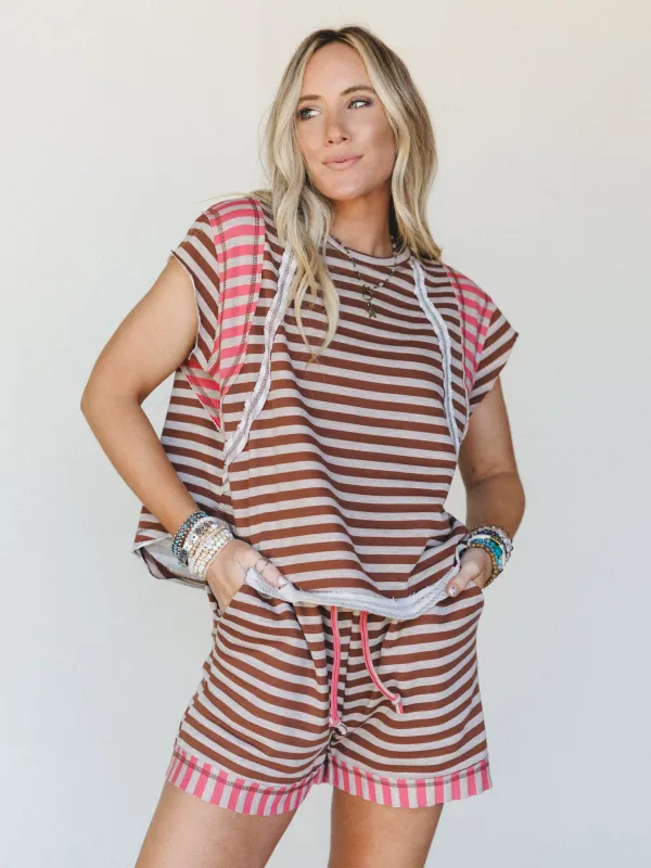 Mazy Two Piece Set - Coffee Coral made by Davi & Dani