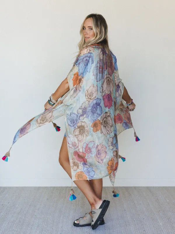 Color Dream Kimono - Blooming Field made by Three Bird Nest