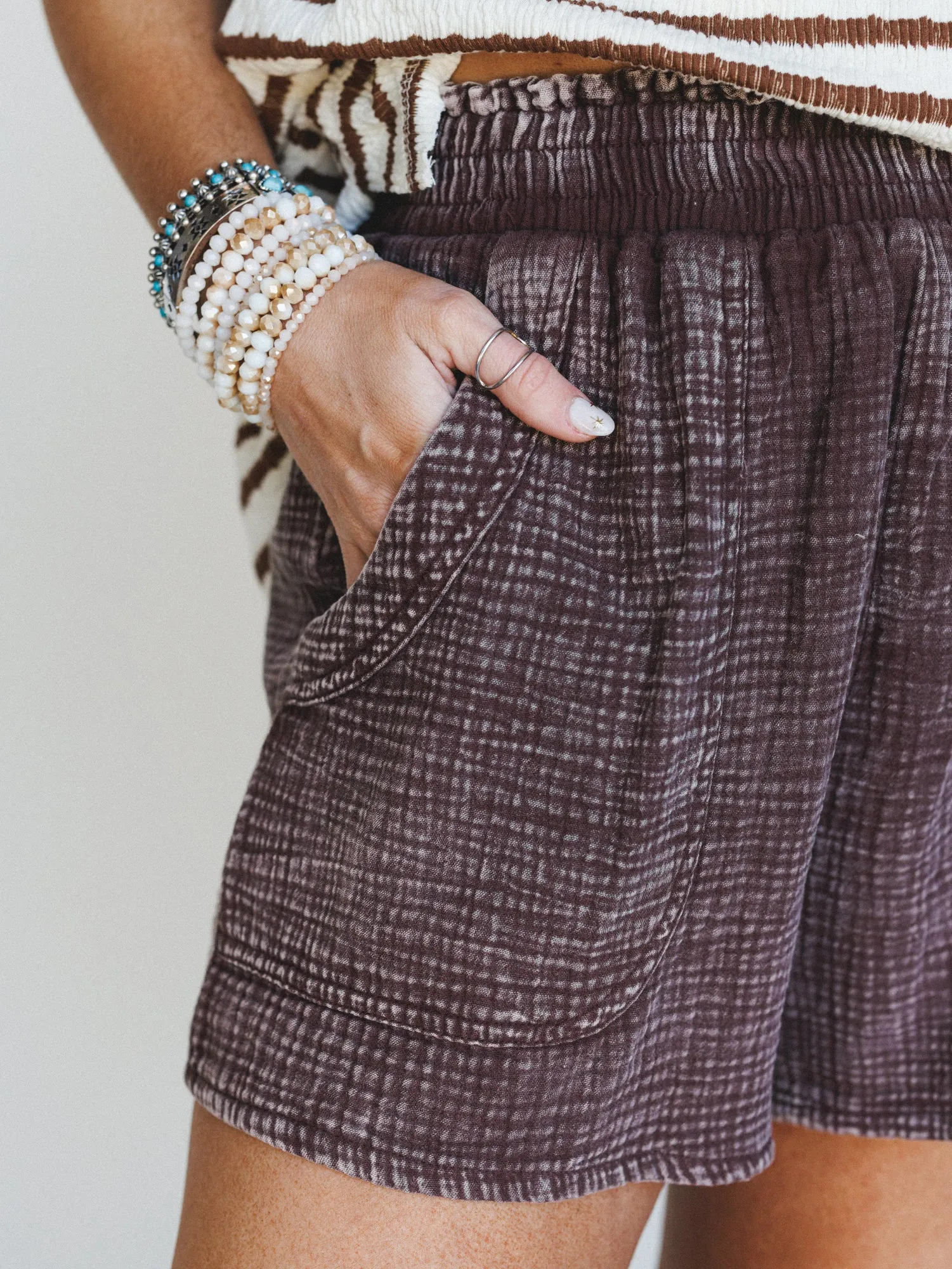 Sunkissed Wander Shorts - Mahogany sold by Three Bird Nest product image thumbnail 3