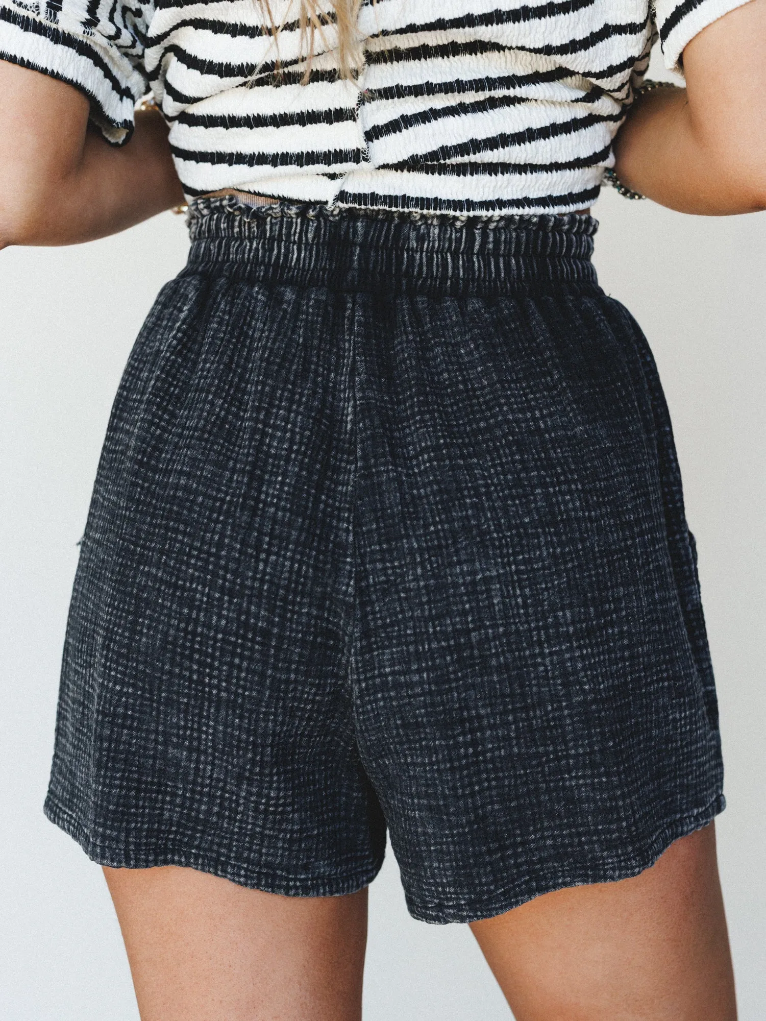 Sunkissed Wander Shorts - Ash Black sold by Three Bird Nest product image thumbnail 4