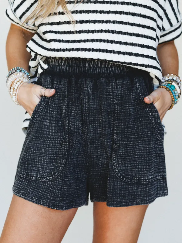 Sunkissed Wander Shorts - Ash Black made by Zenana