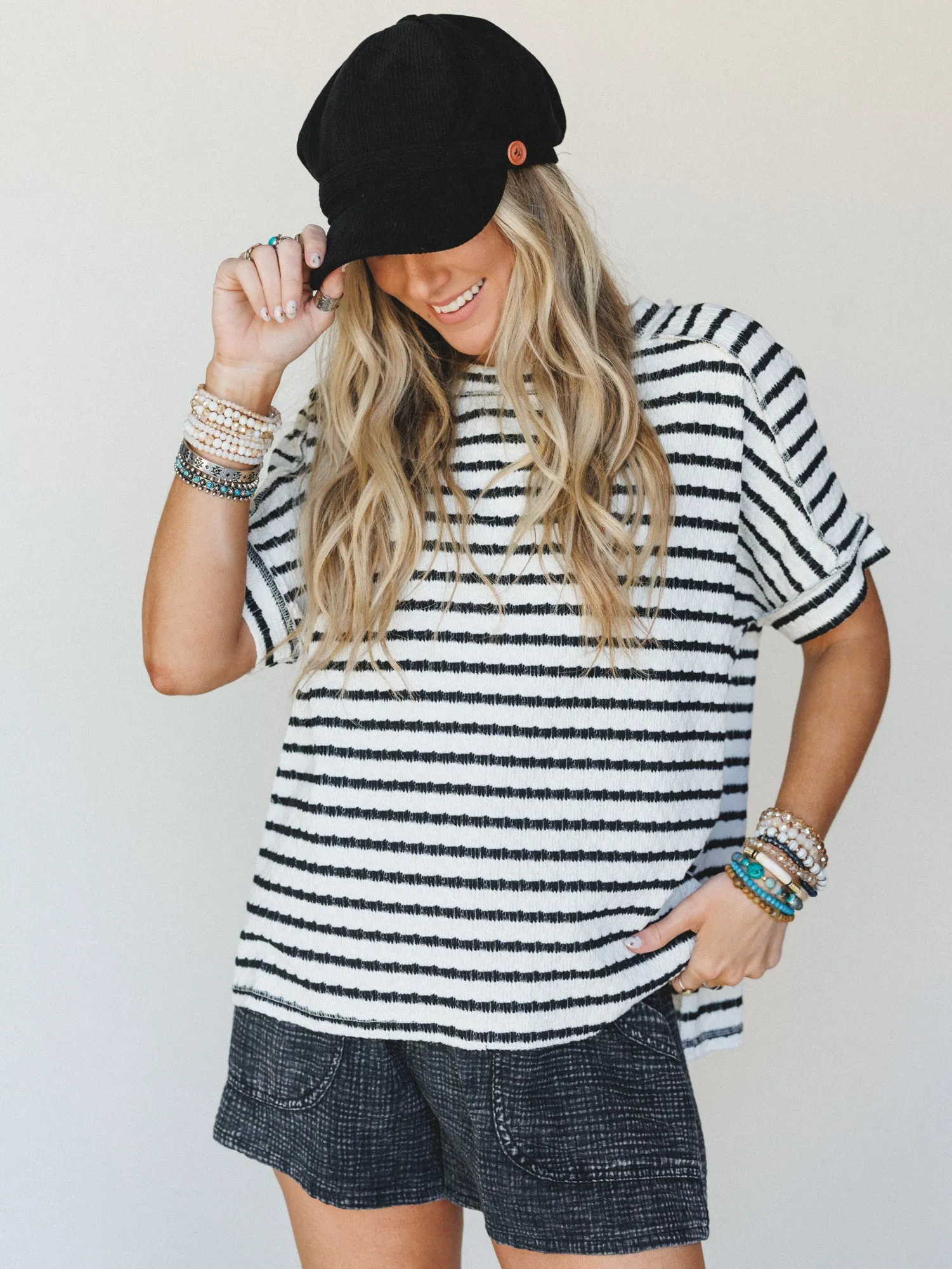Sunkissed Wander Shorts - Ash Black sold by Three Bird Nest product image thumbnail 3