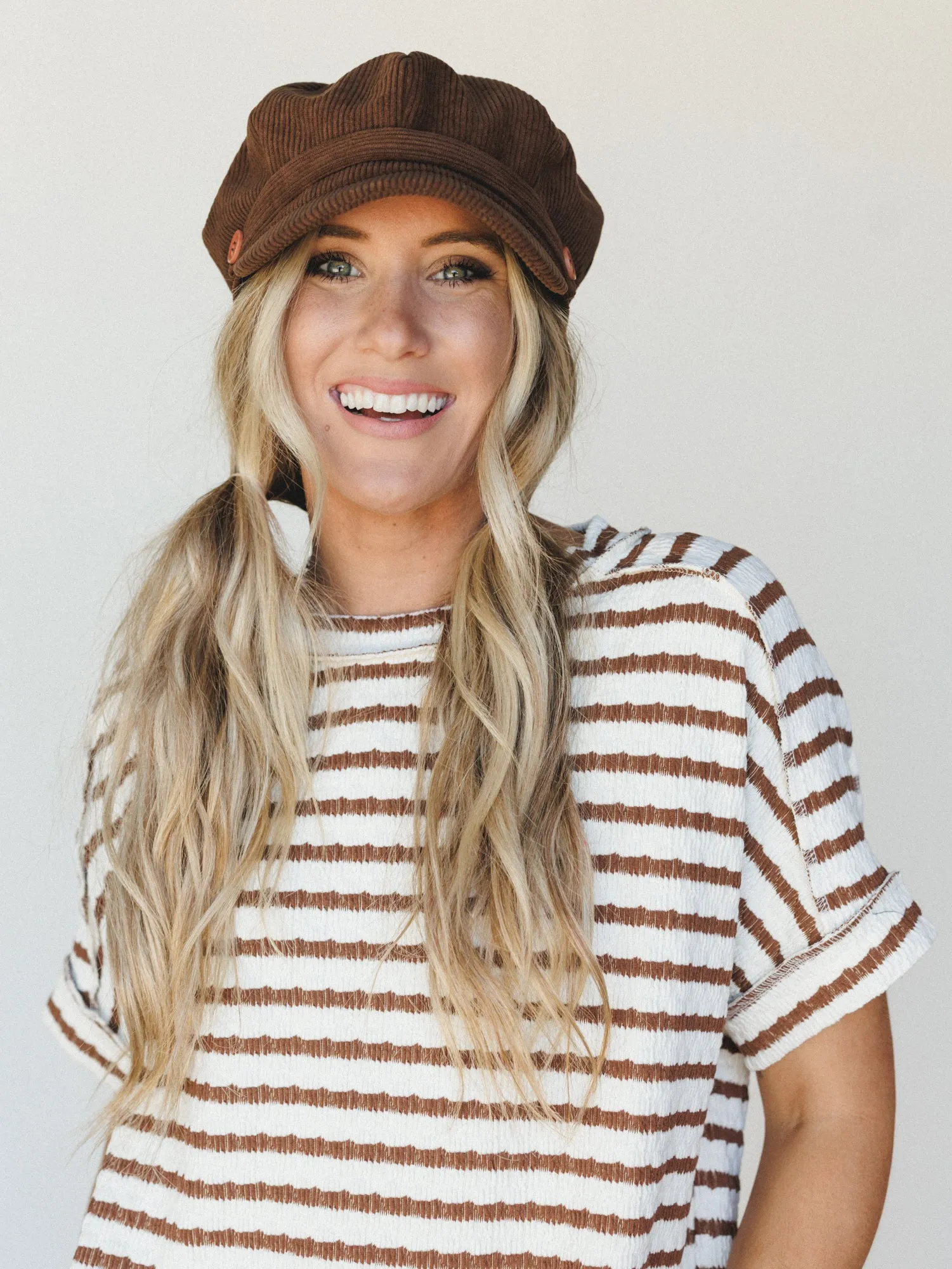 Easy Days Newsboy Cap - Brown sold by Three Bird Nest product image thumbnail 3