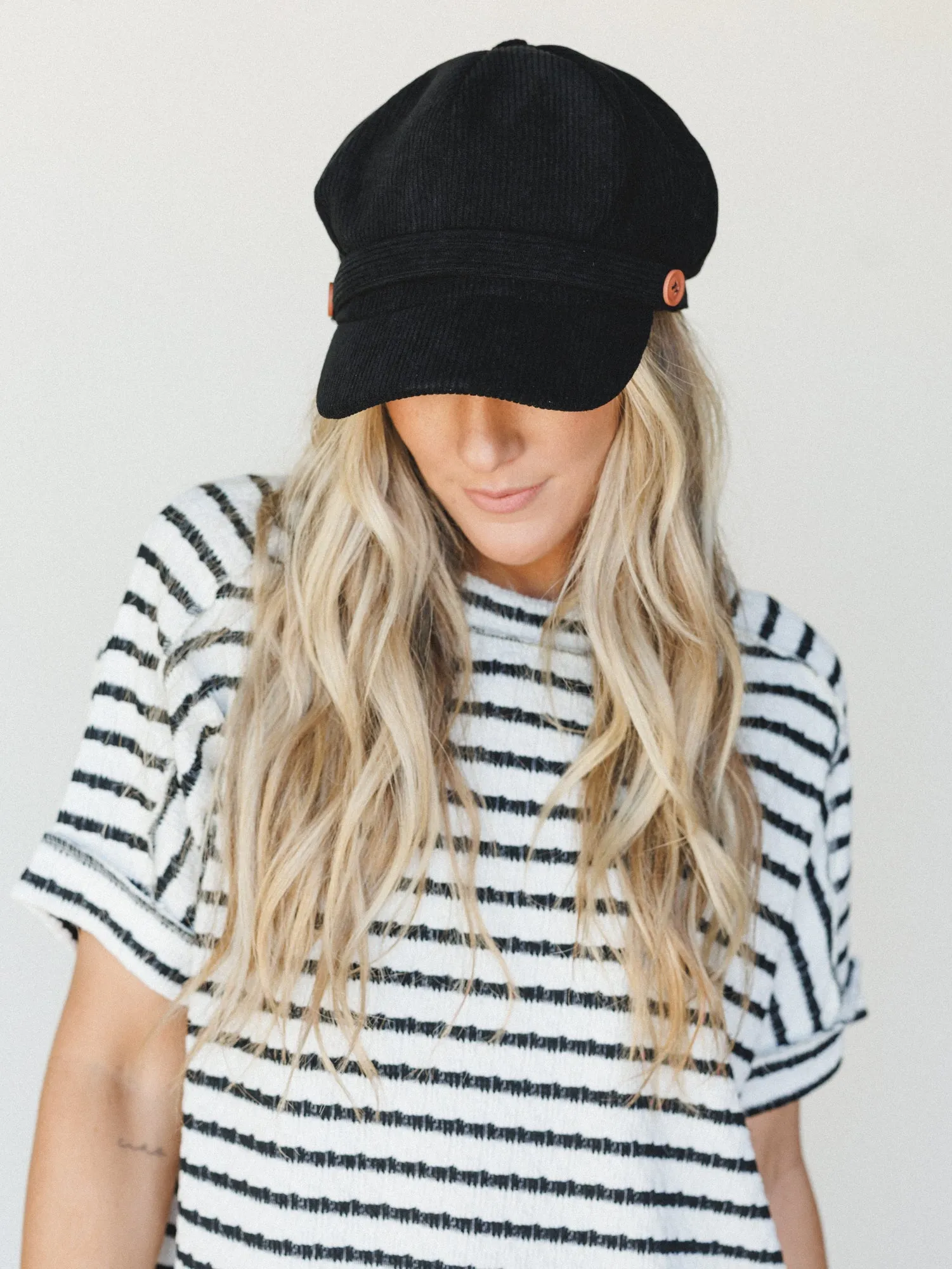 Easy Days Newsboy Cap - Black sold by Three Bird Nest product image thumbnail 2