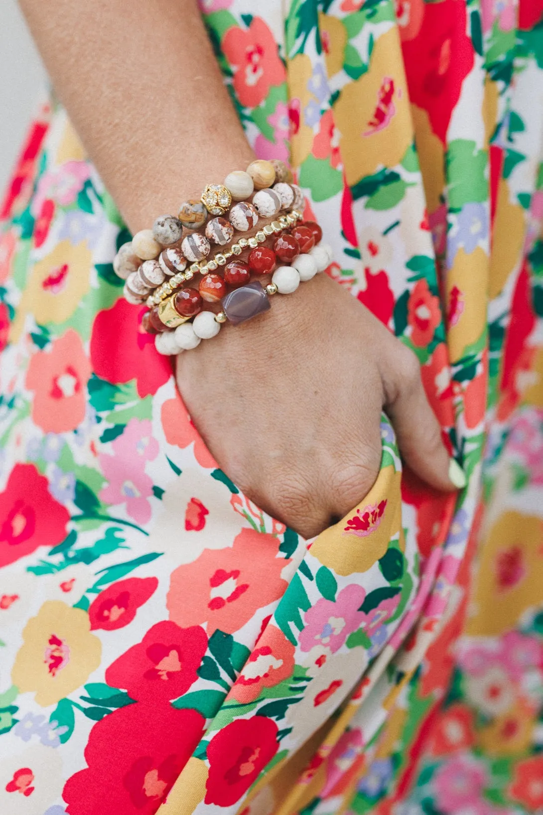 Sunset Party Bracelet Set - Red Multi sold by Three Bird Nest product image thumbnail 2