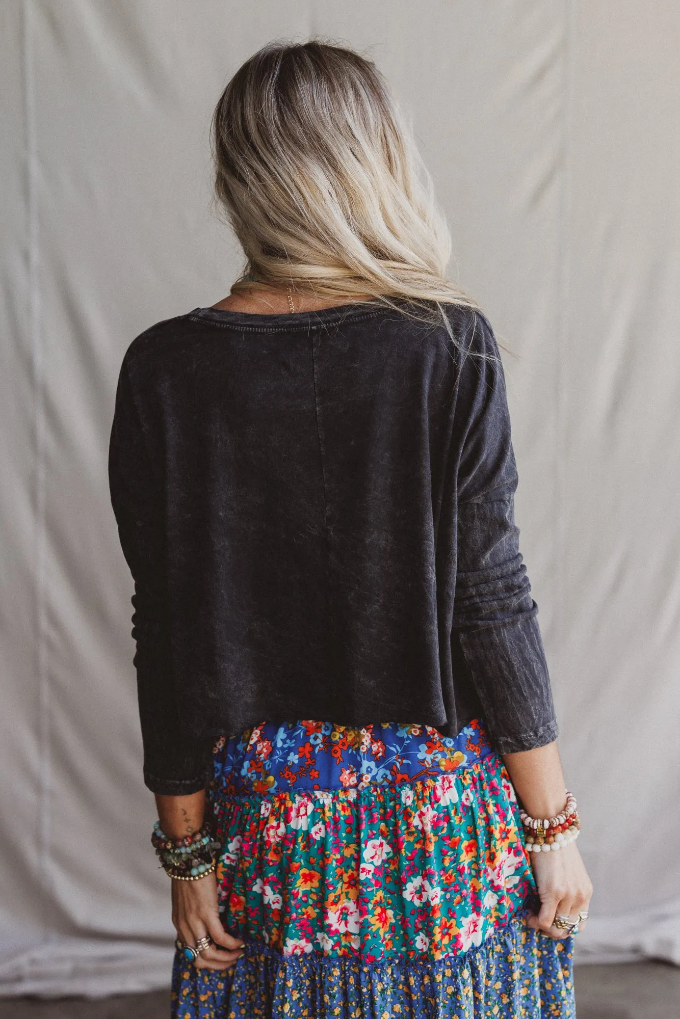 Tigers In Motion Graphic Top - Charcoal sold by Three Bird Nest product image thumbnail 4