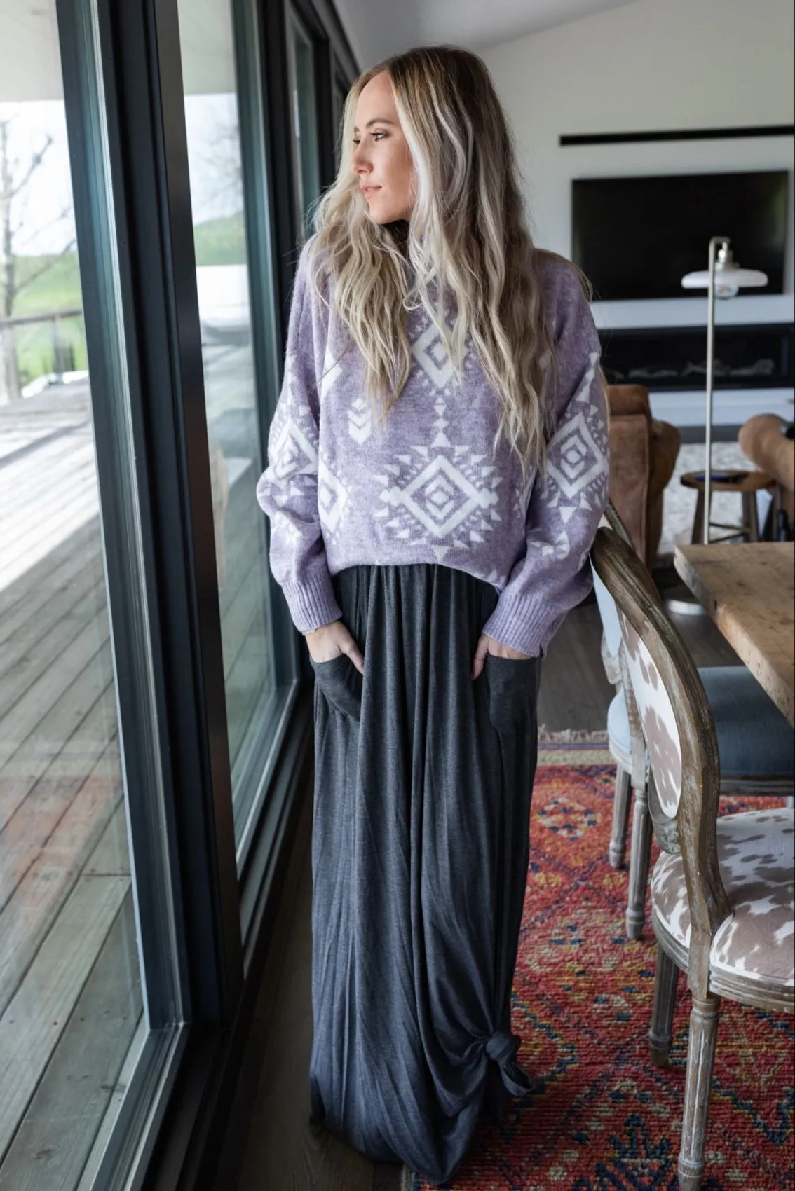The Perfect Pocketed Maxi Skirt - Charcoal - Pre Order sold by Three Bird Nest product image thumbnail 5