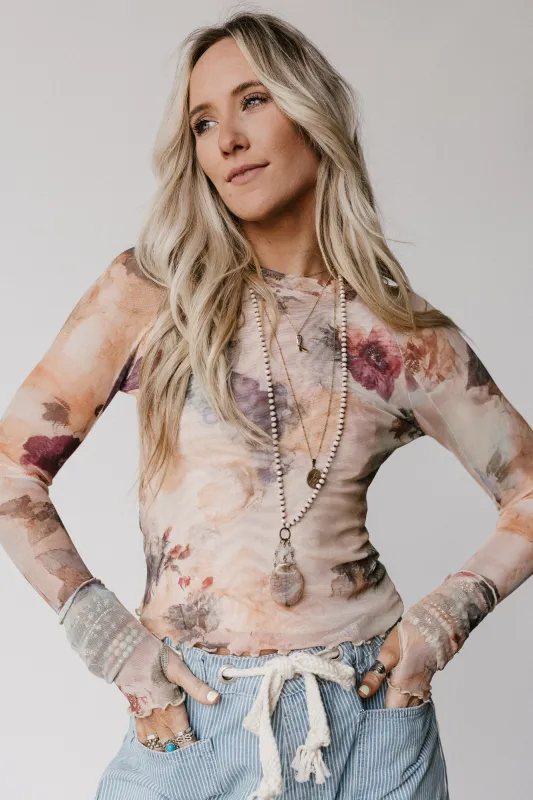 So Charming Floral Top - Natural - Pre Order made by Promesa