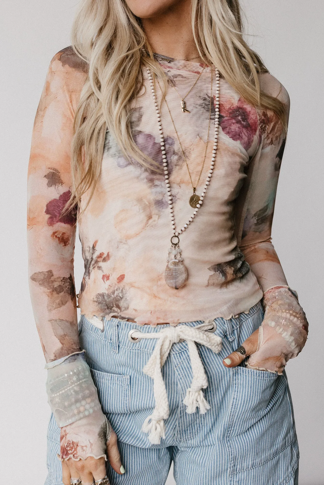 So Charming Floral Top - Natural - Pre Order sold by Three Bird Nest product image thumbnail 4