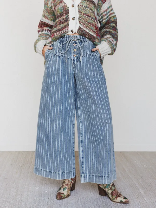 Happy Tune Pants - Light Denim - Pre Order made by AnnieWear