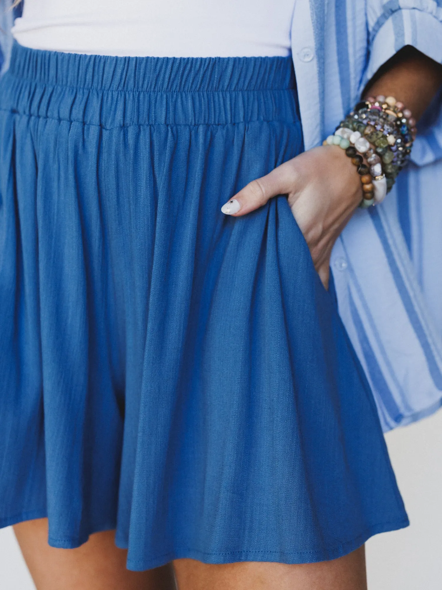 Soul Searcher Pocket Shorts - Denim sold by Three Bird Nest product image thumbnail 3