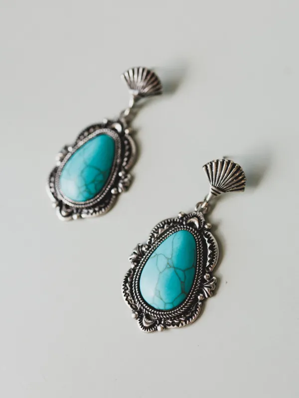 Reba Earrings - Turquoise made by Three Bird Nest