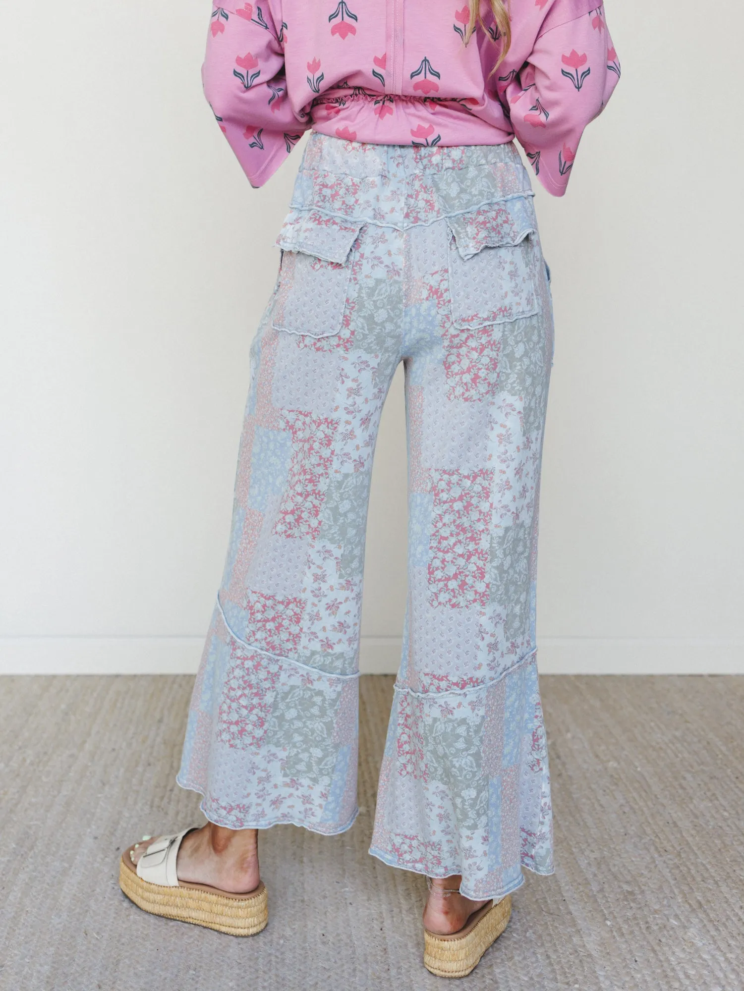 Spring Flower Pants - Peri Blue sold by Three Bird Nest product image thumbnail 5