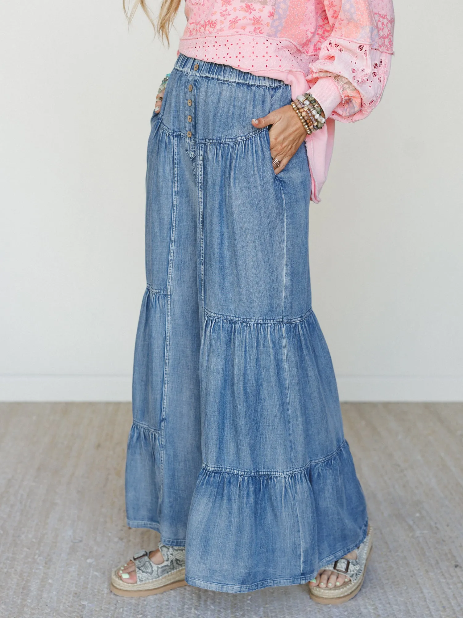 Maiden Moment Pants - Denim sold by Three Bird Nest product image thumbnail 4