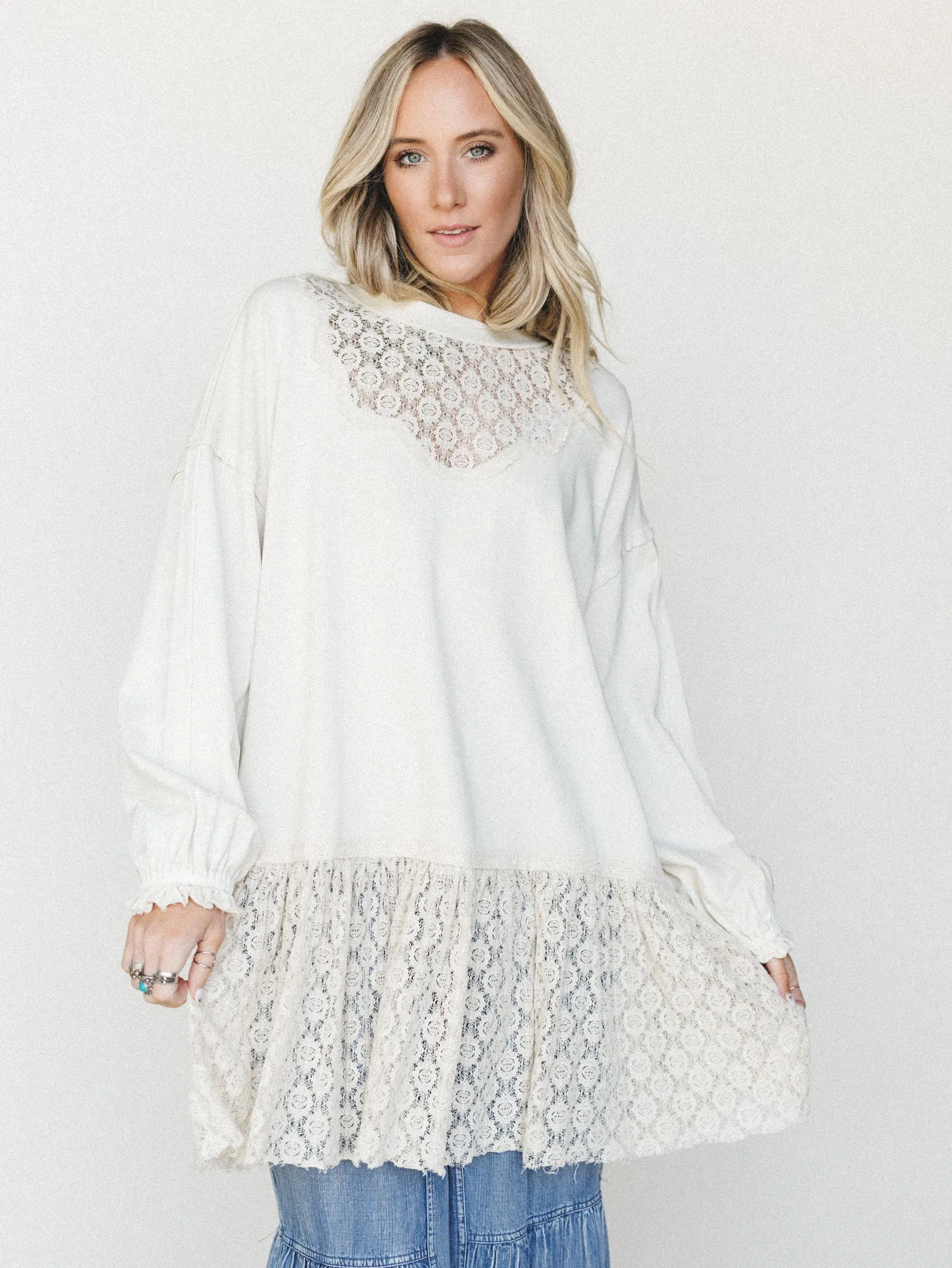 Spring Lily Tunic - Ecru sold by Three Bird Nest product image thumbnail 2