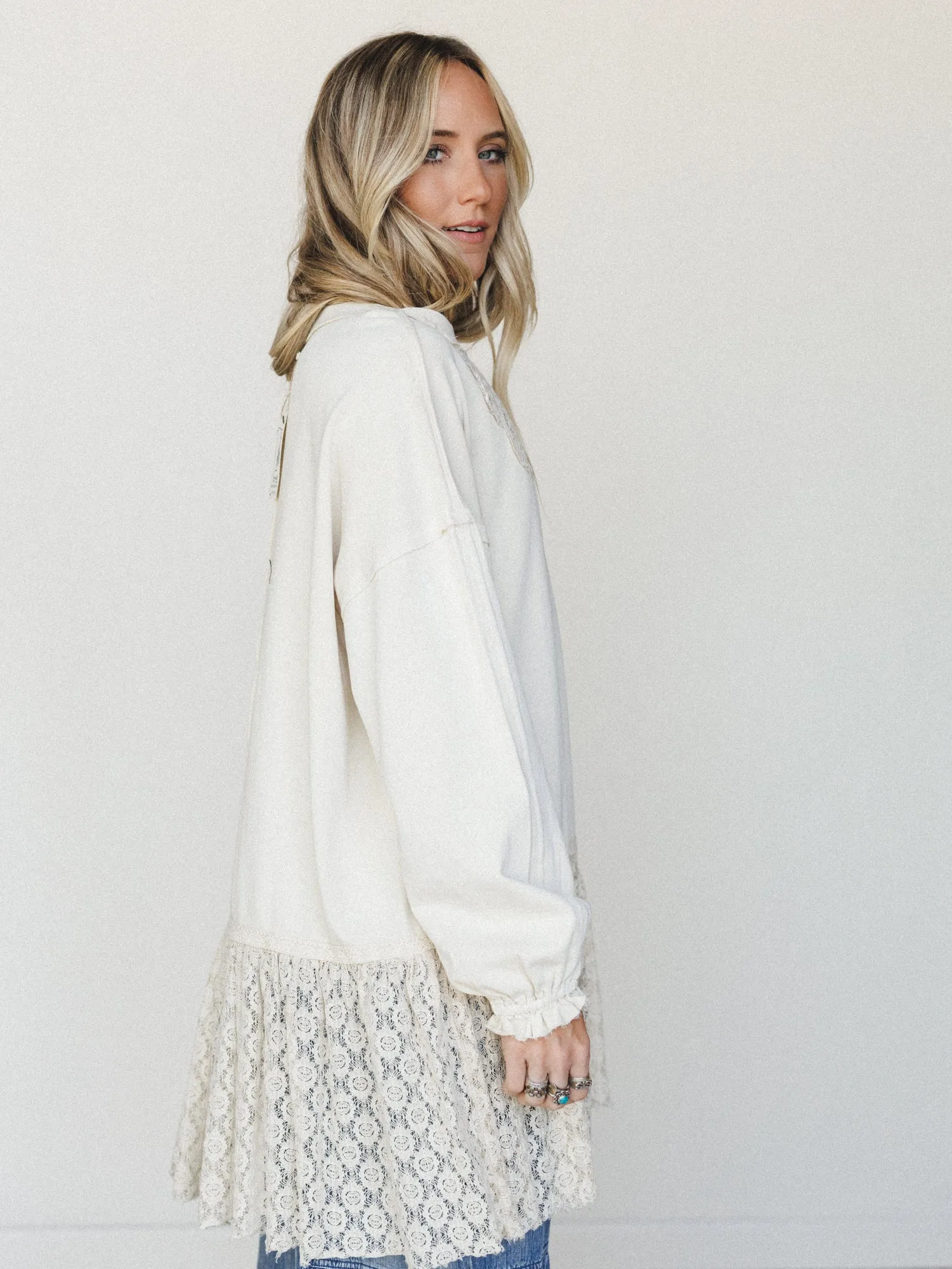 Spring Lily Tunic - Ecru sold by Three Bird Nest product image thumbnail 4