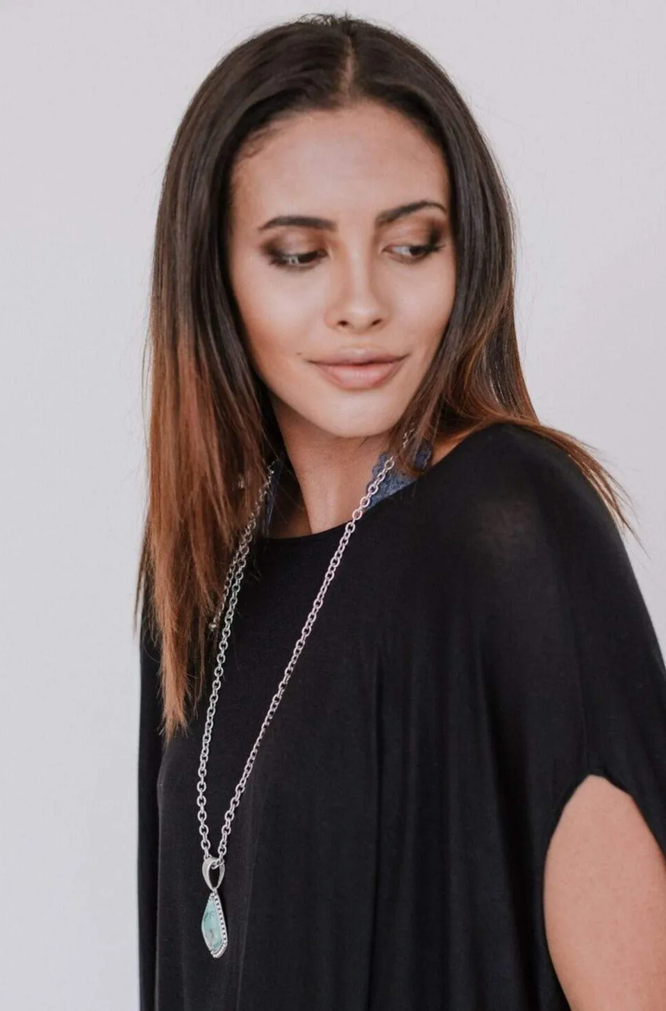 Touch of Wonder Necklace - Turquoise sold by Three Bird Nest product image thumbnail 2