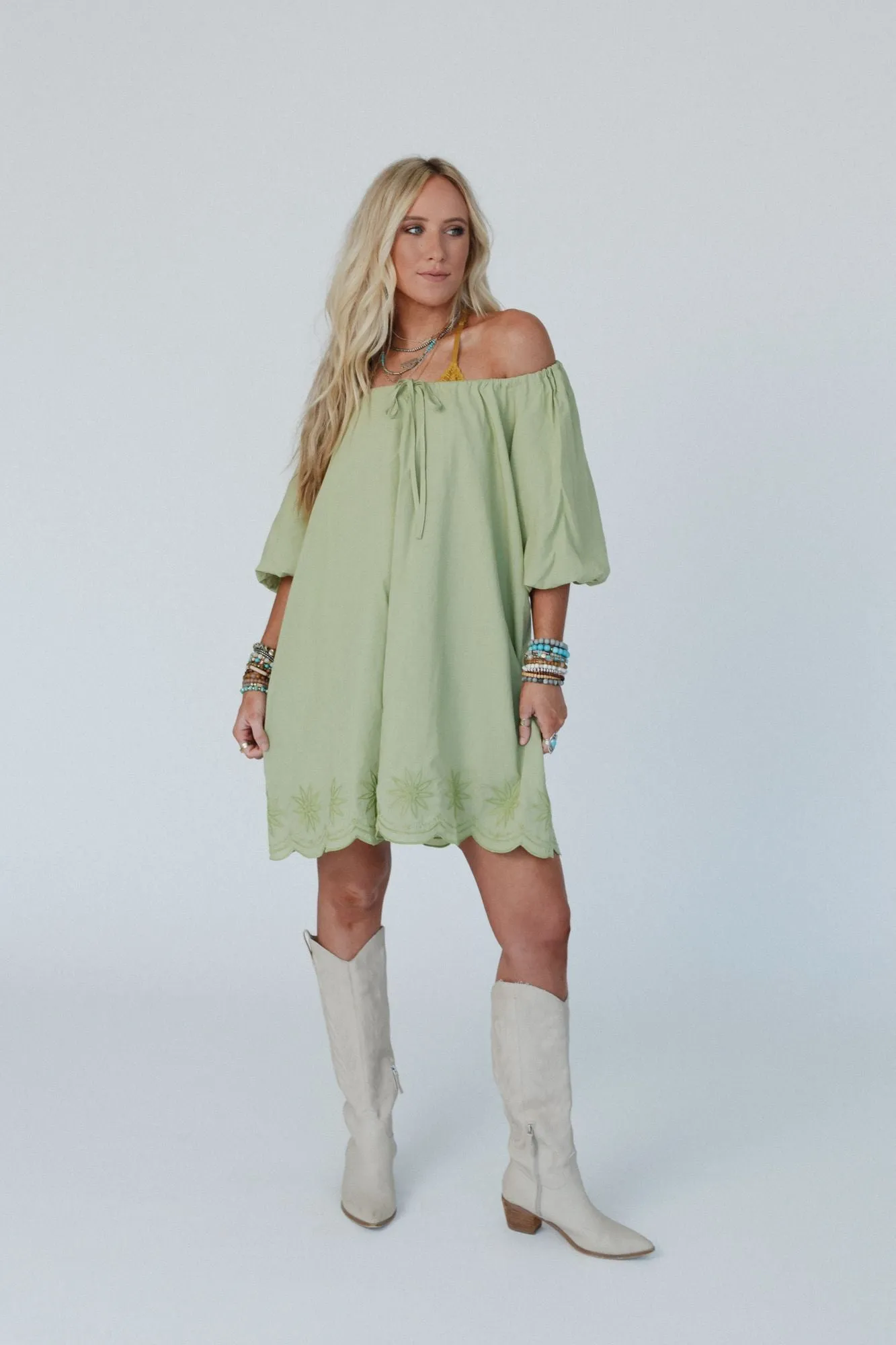 Moonlit Orchid Dress - Moss sold by Three Bird Nest product image thumbnail 3
