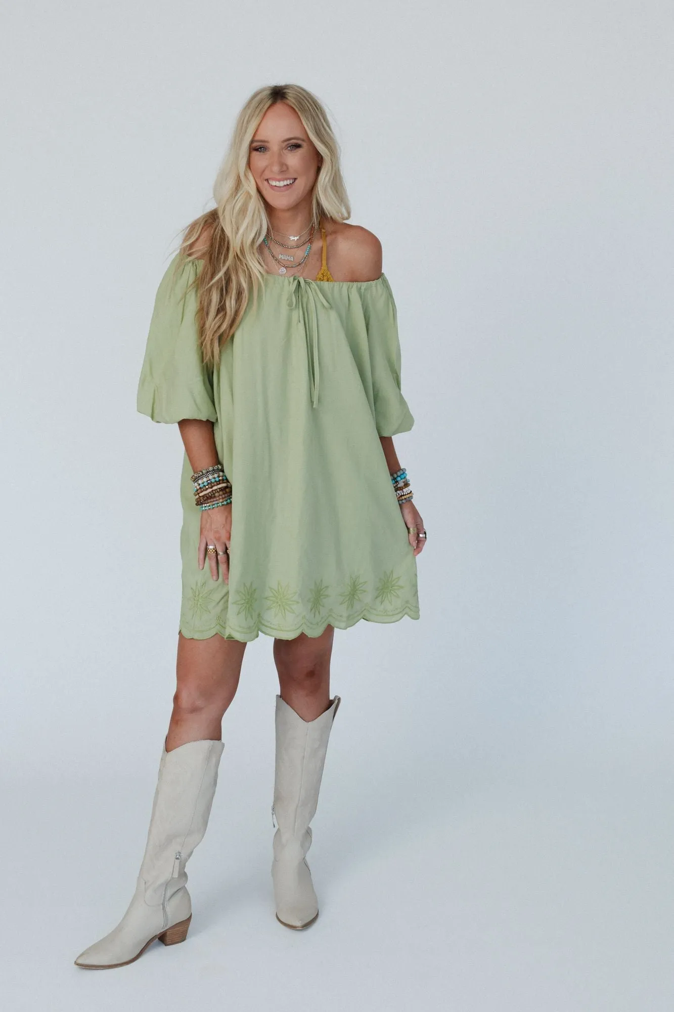 Moonlit Orchid Dress - Moss sold by Three Bird Nest