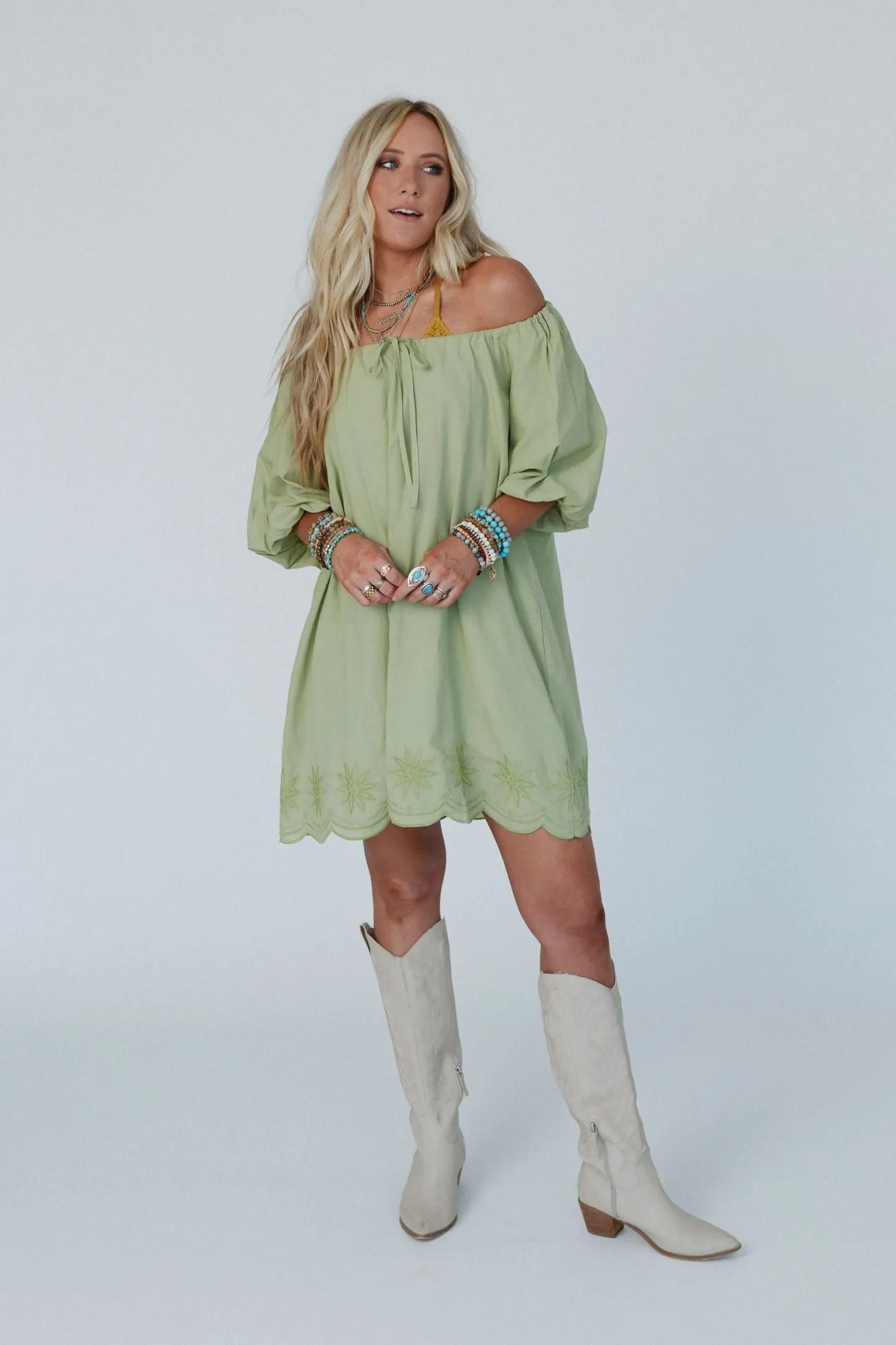 Moonlit Orchid Dress - Moss sold by Three Bird Nest product image thumbnail 4