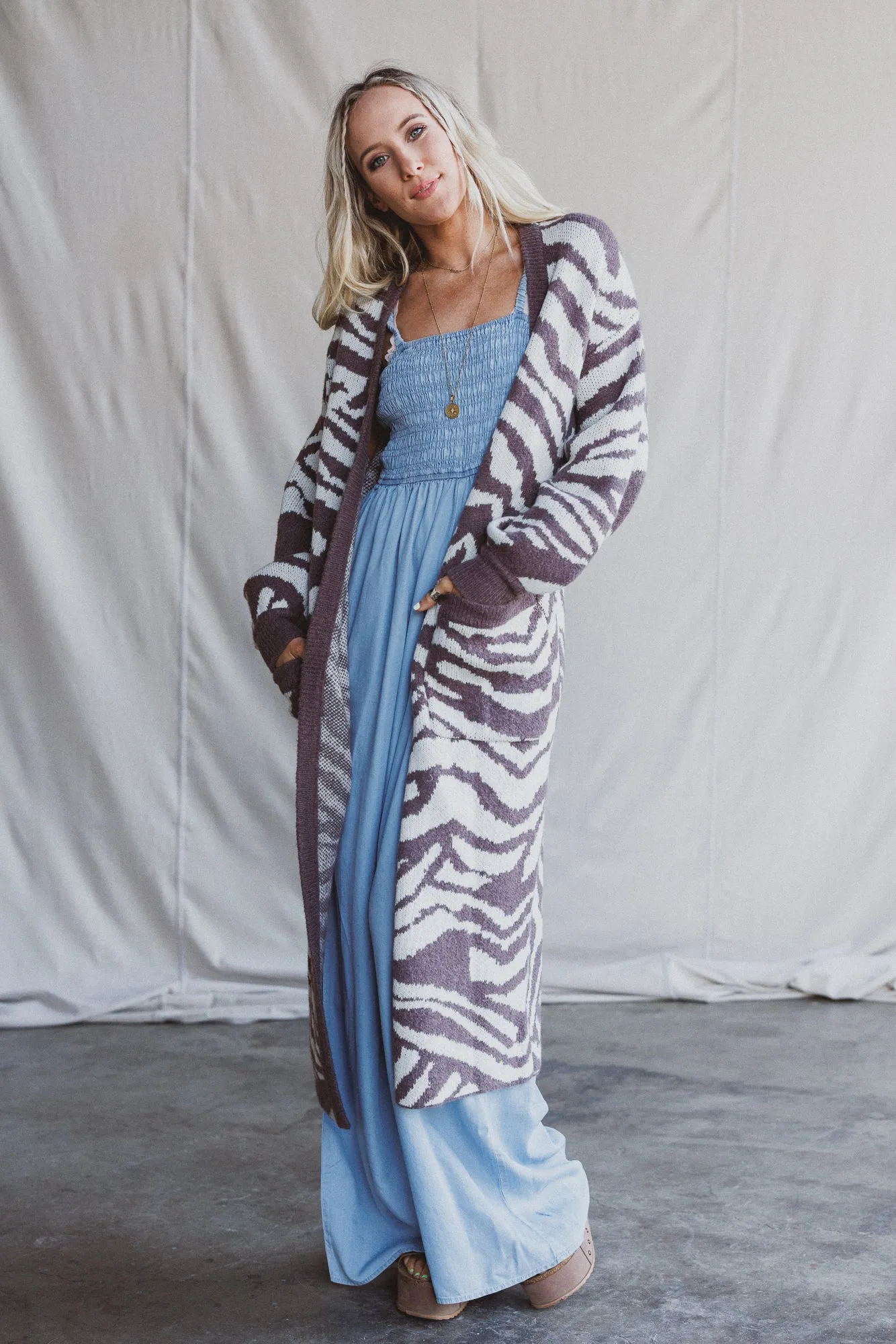Nalani Animal Print Cardigan - Brown sold by Three Bird Nest product image thumbnail 4