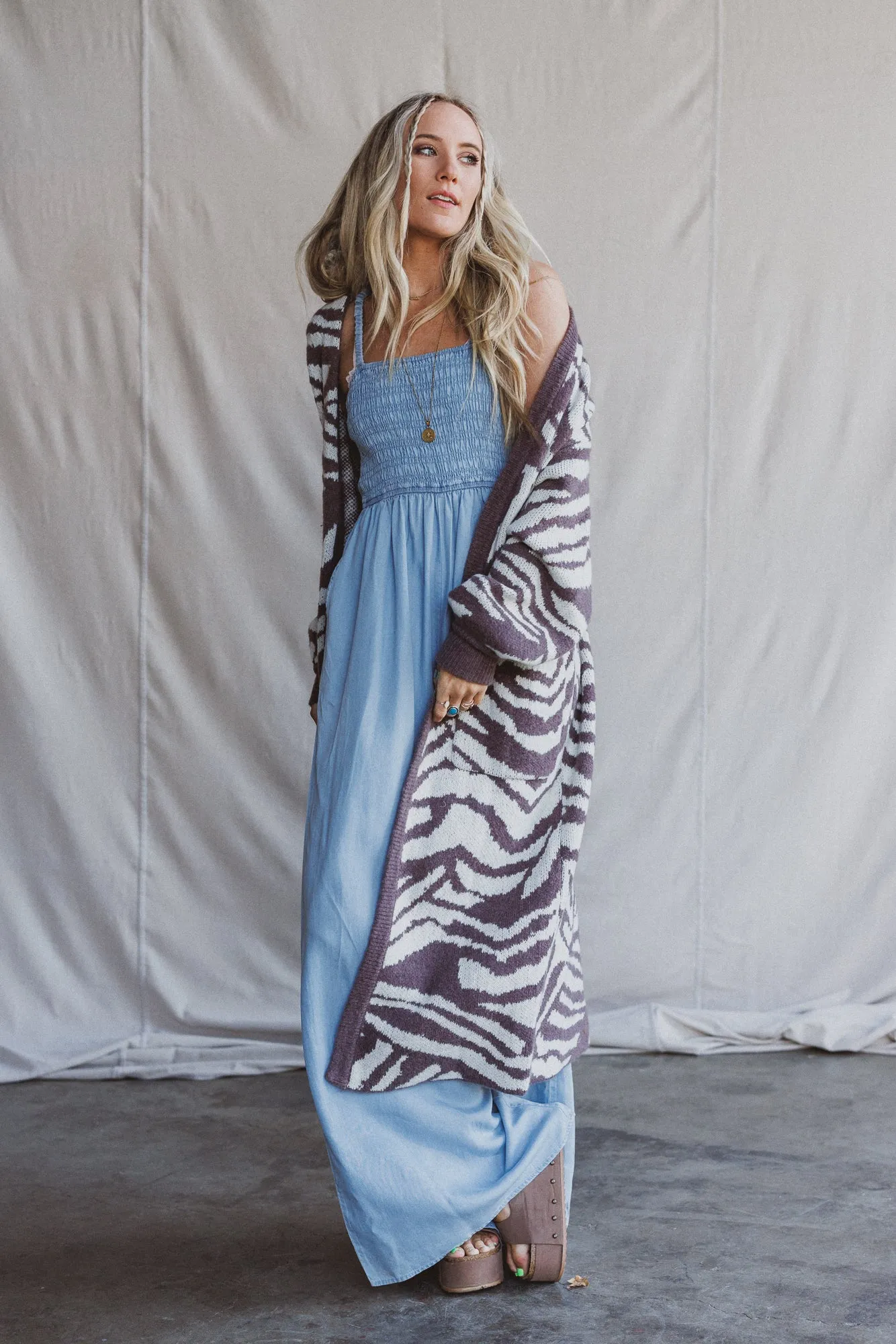 Nalani Animal Print Cardigan - Brown sold by Three Bird Nest product image thumbnail 2