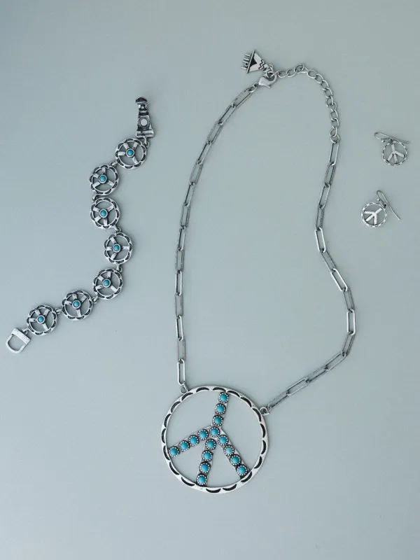 Show Peace 3 Piece Jewelry Bundle - Turquoise made by Three Bird Nest