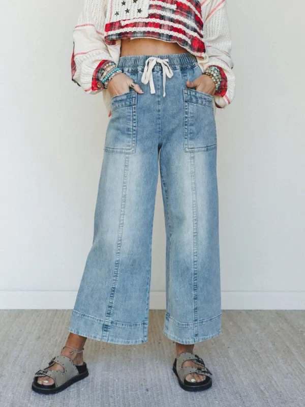 Till Dawn Pants - Light Denim made by mittoshop