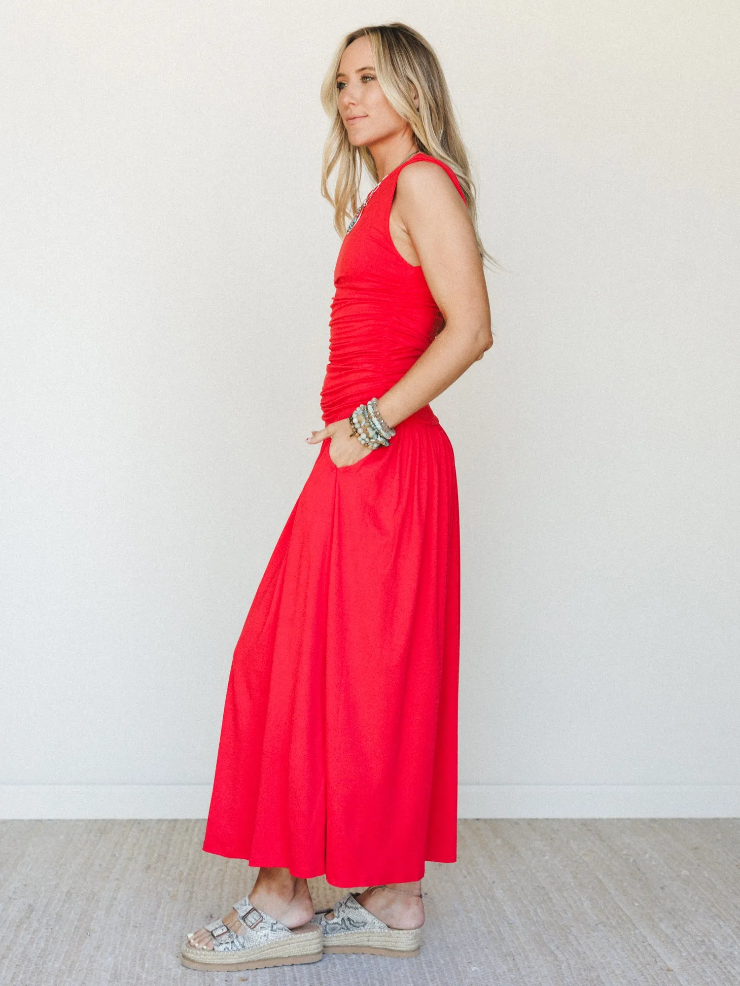 Here for Sunshine Dress - Cherry Tomato sold by Three Bird Nest product image thumbnail 4