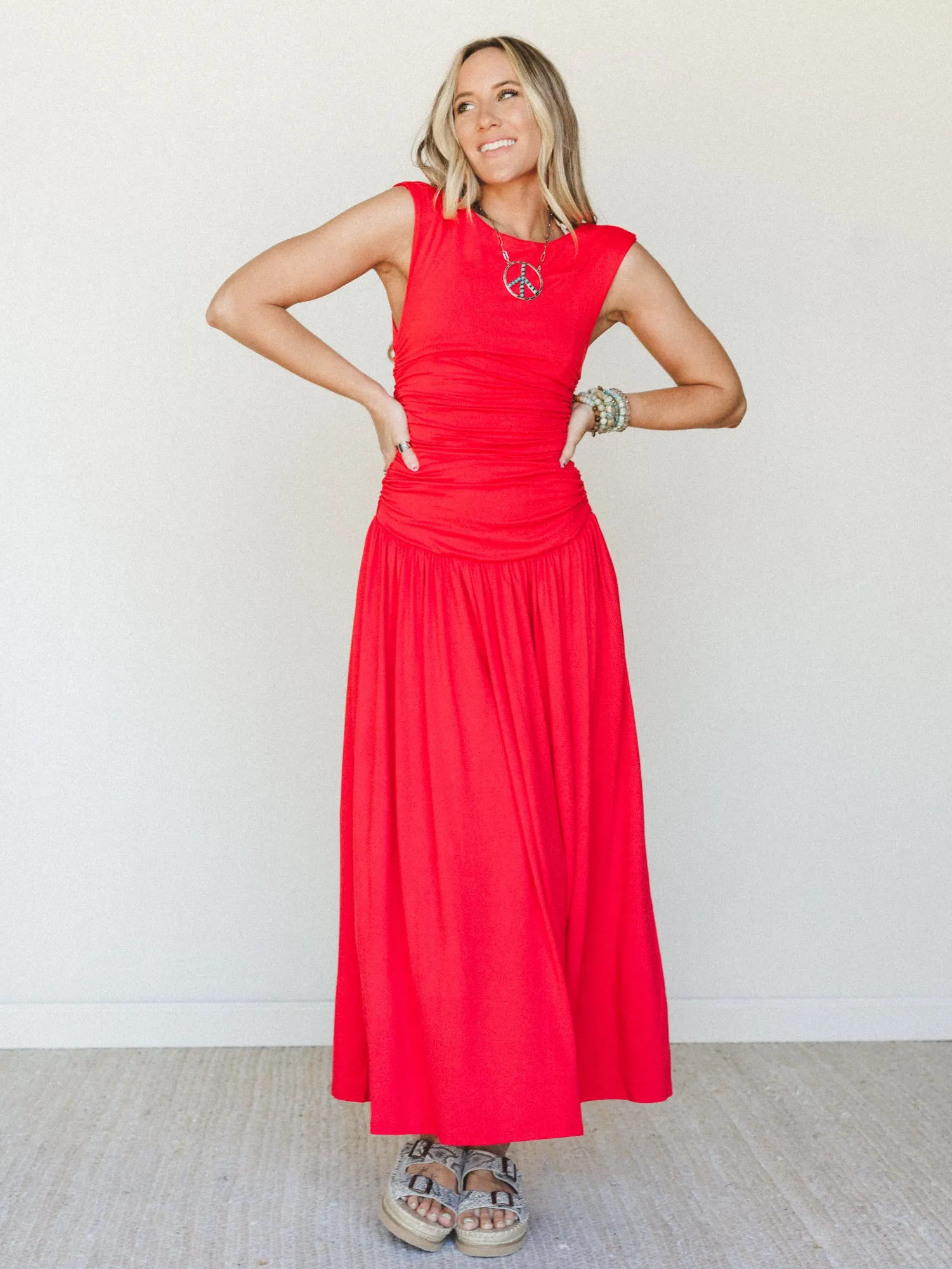Here for Sunshine Dress - Cherry Tomato sold by Three Bird Nest product image thumbnail 2